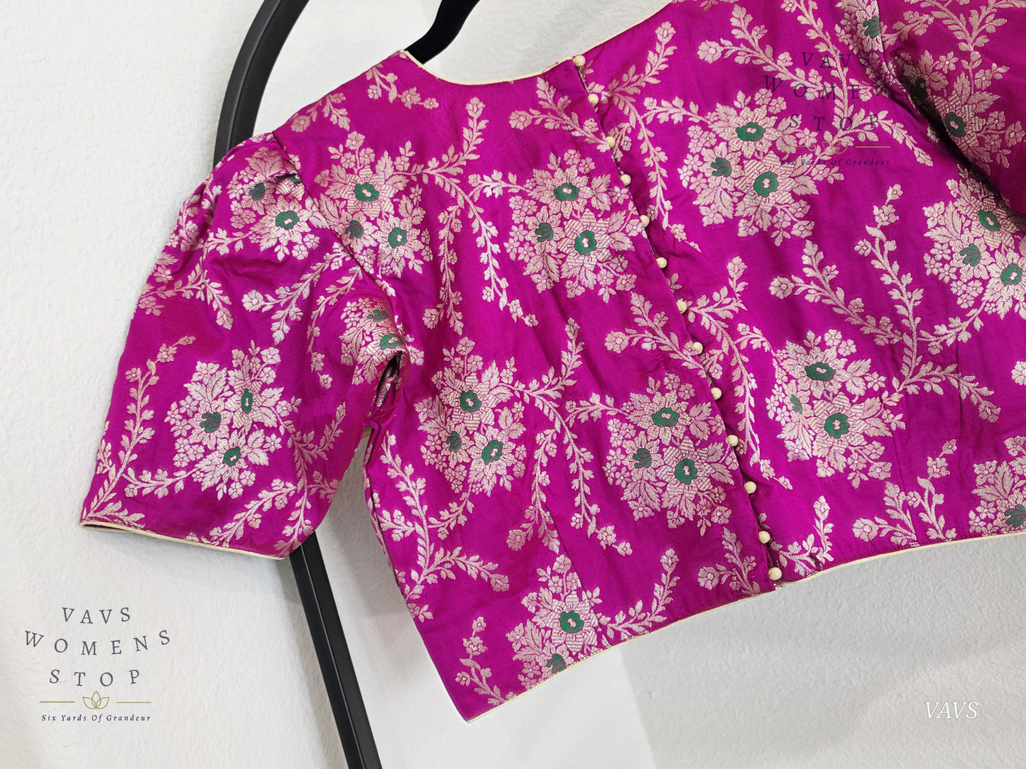 Magenta Shade Benarasi Silk Blouse
