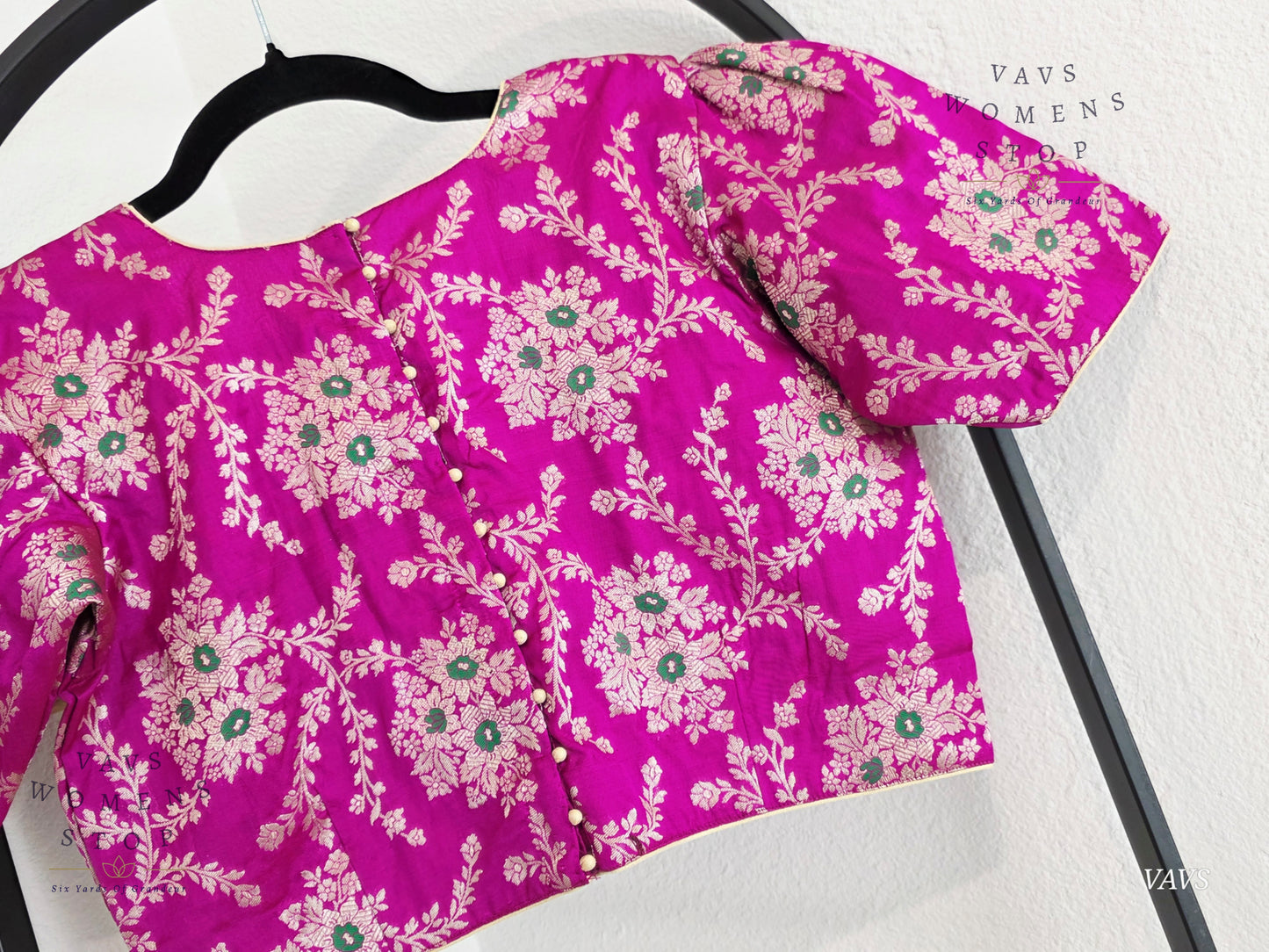 Magenta Shade Benarasi Silk Blouse