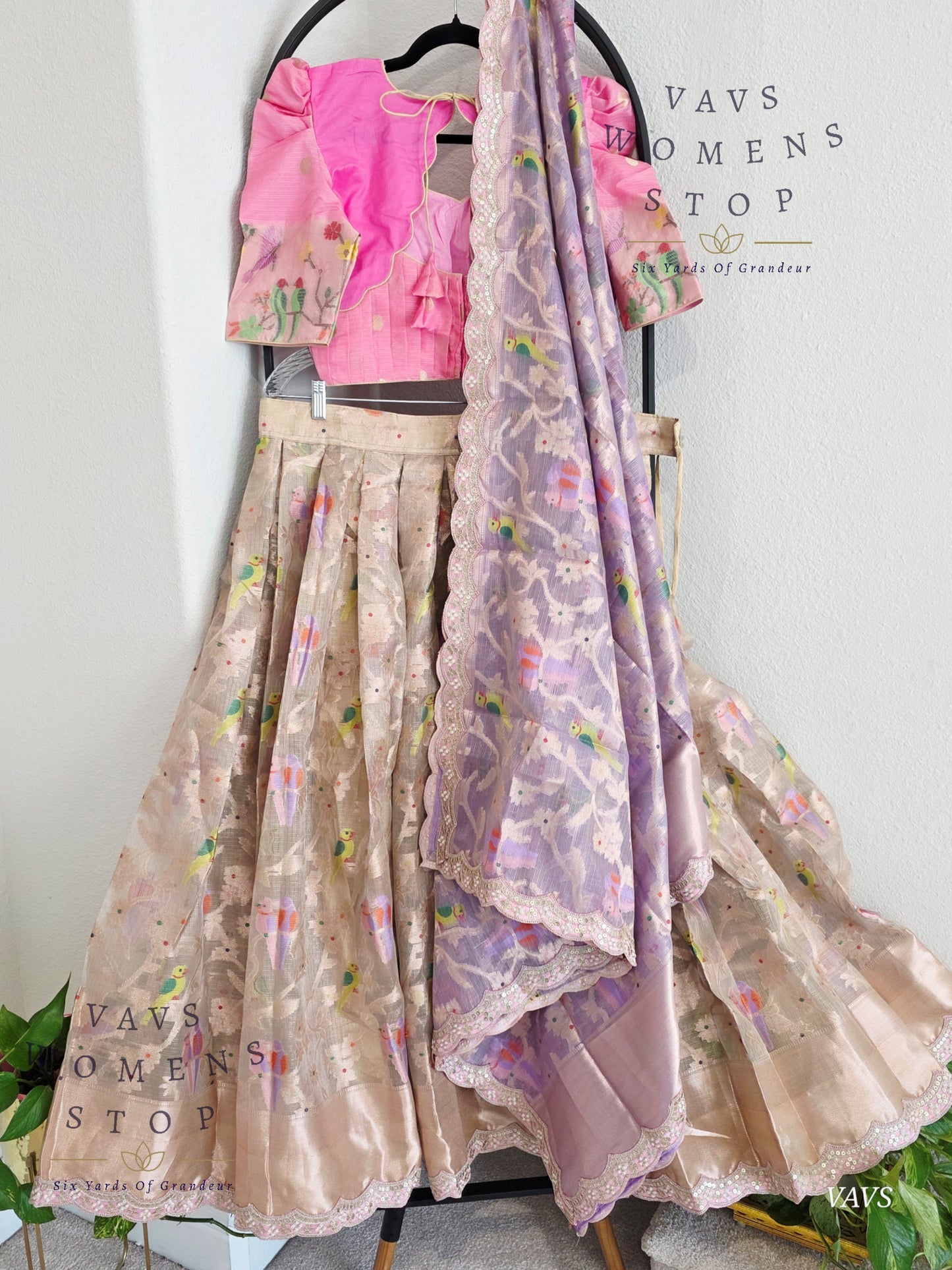 Designer Kota Silk Lehenga Set with Dupatta
