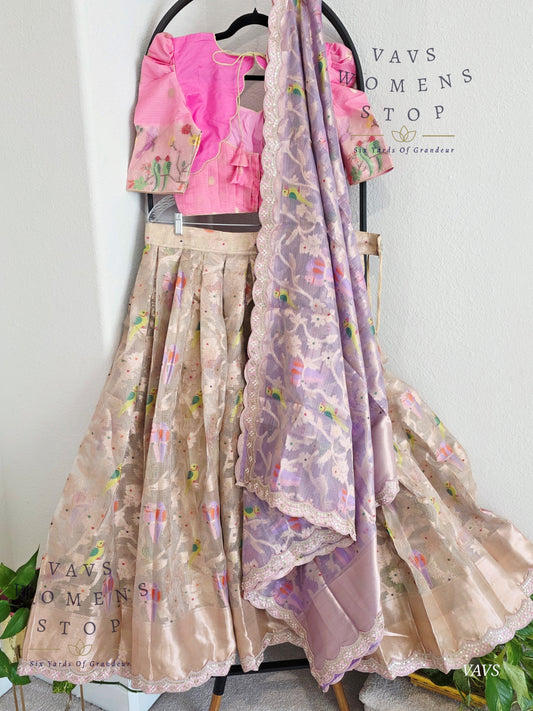 Designer Kota Silk Lehenga Set with Dupatta