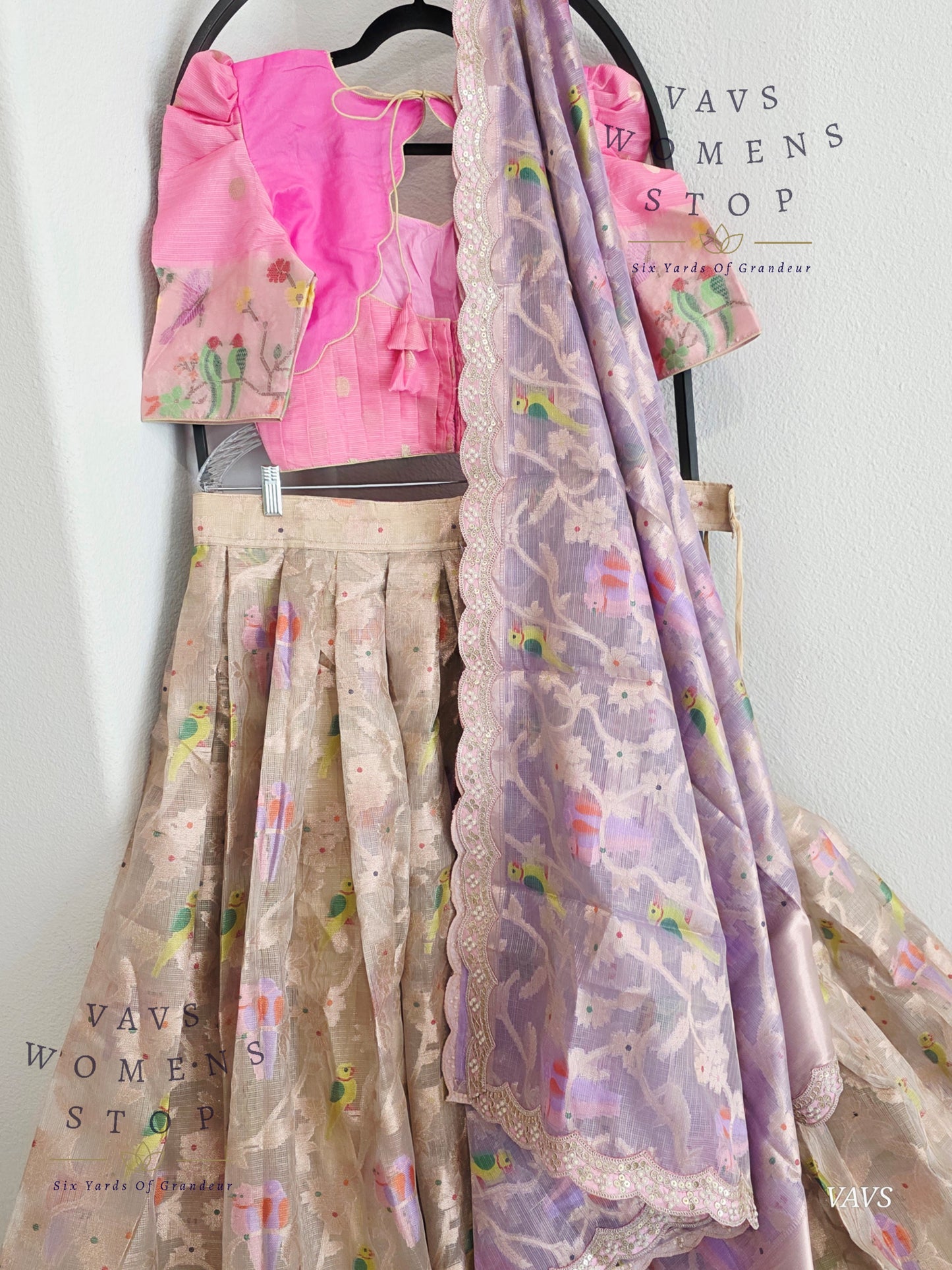 Designer Kota Silk Lehenga Set with Dupatta