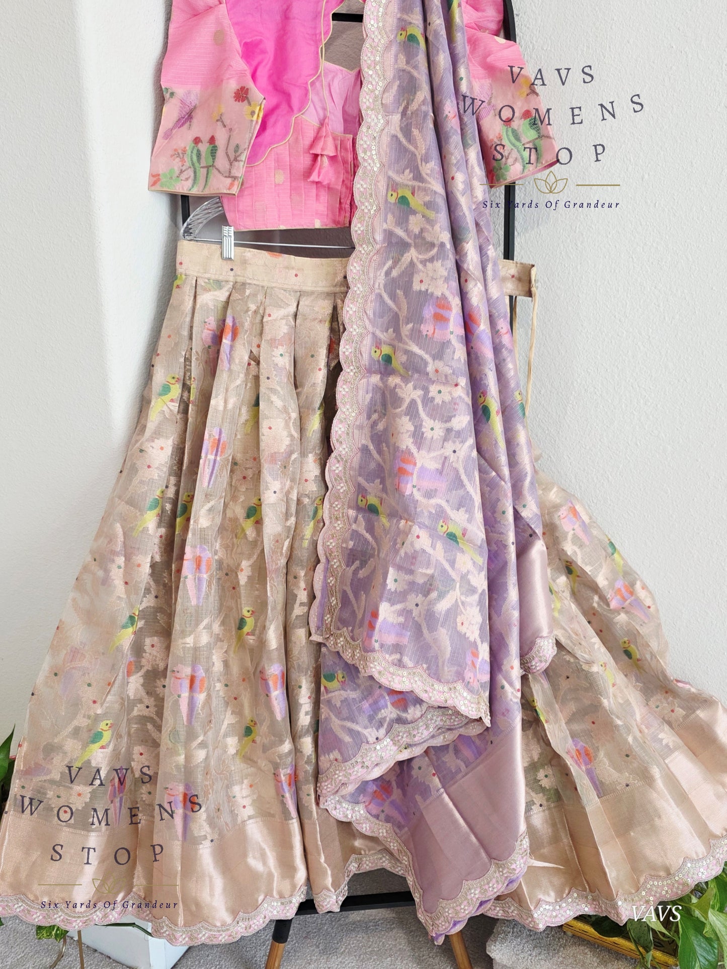 Designer Kota Silk Lehenga Set with Dupatta