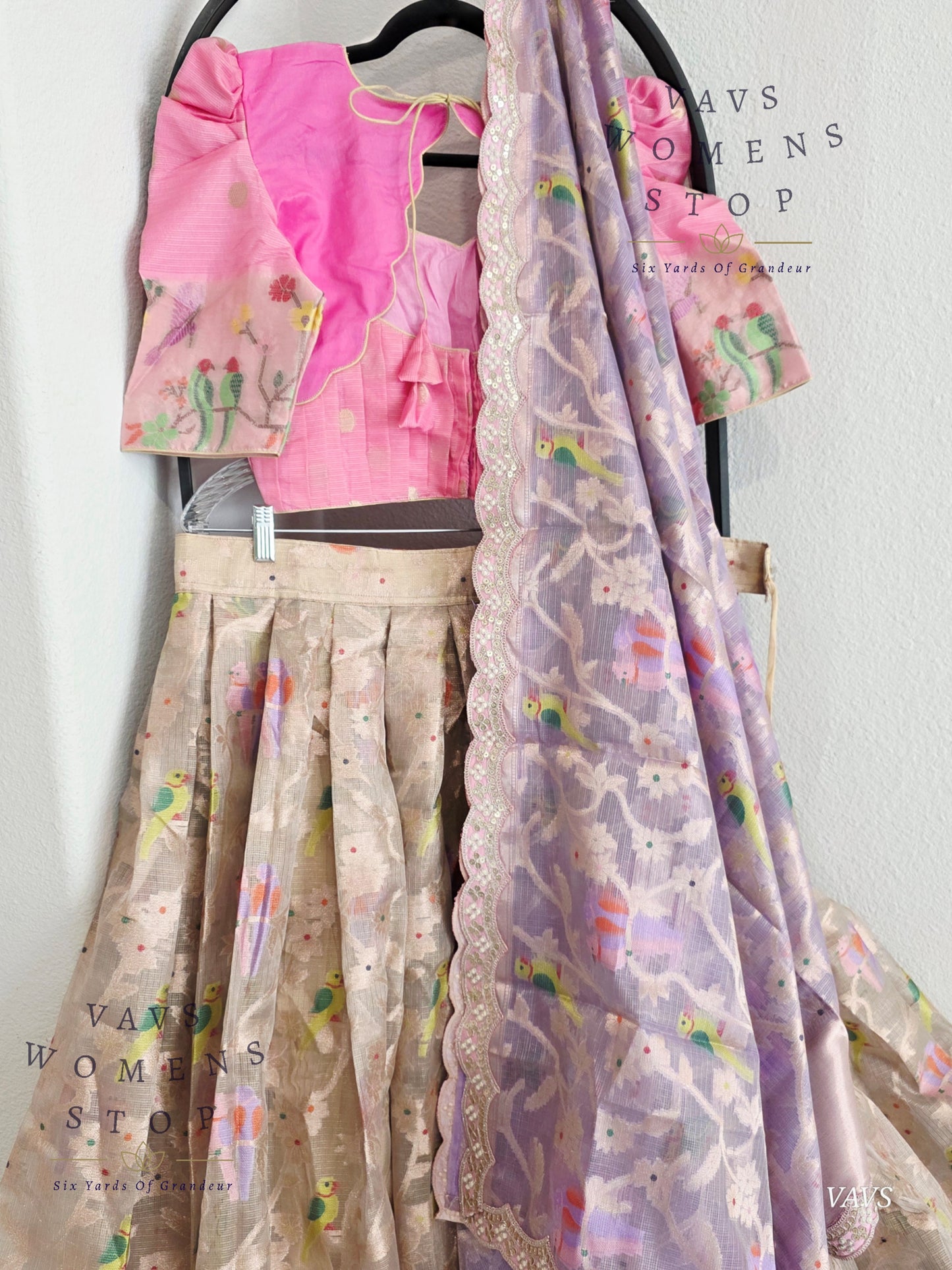 Designer Kota Silk Lehenga Set with Dupatta