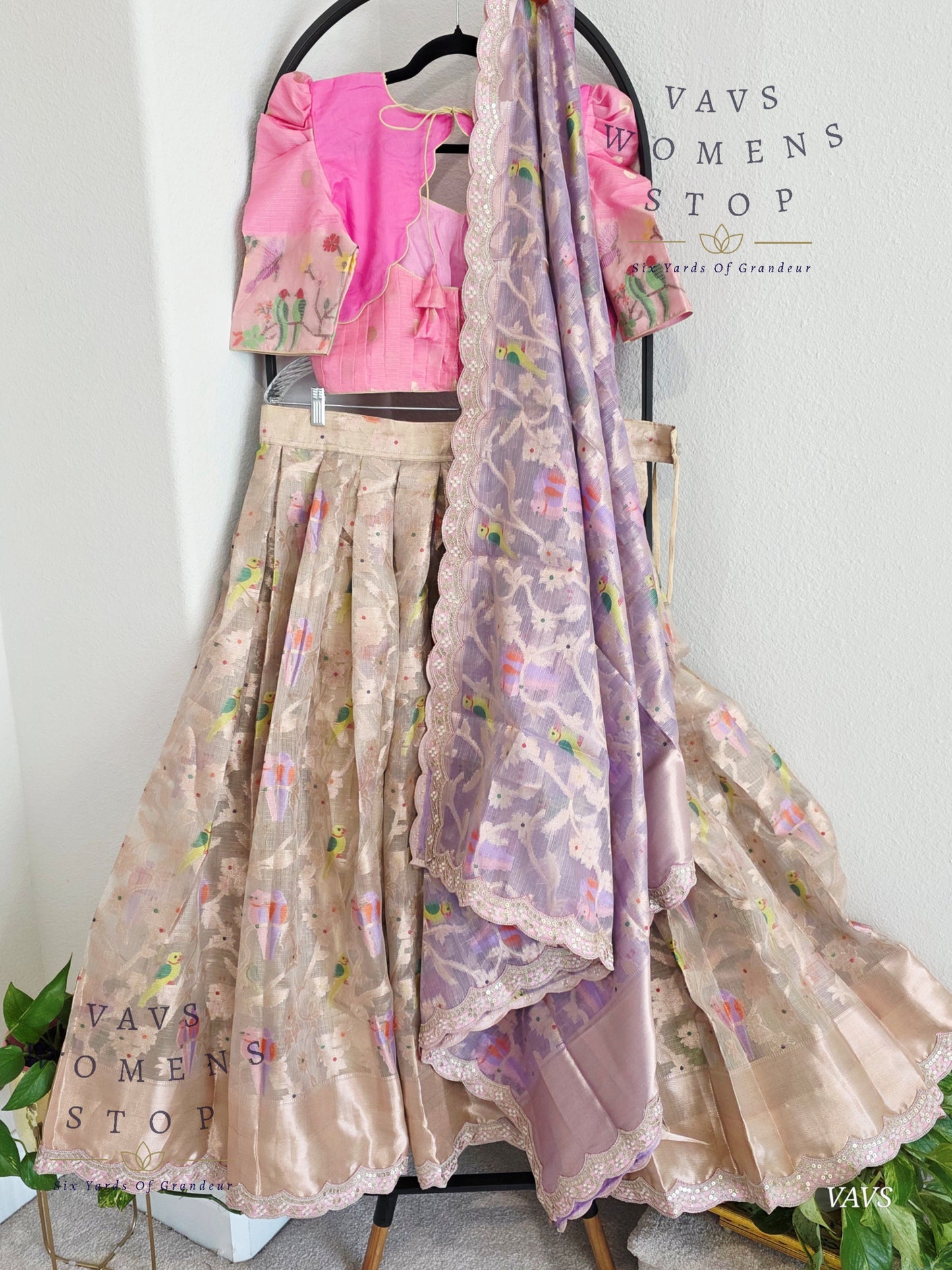 Designer Kota Silk Lehenga Set with Dupatta