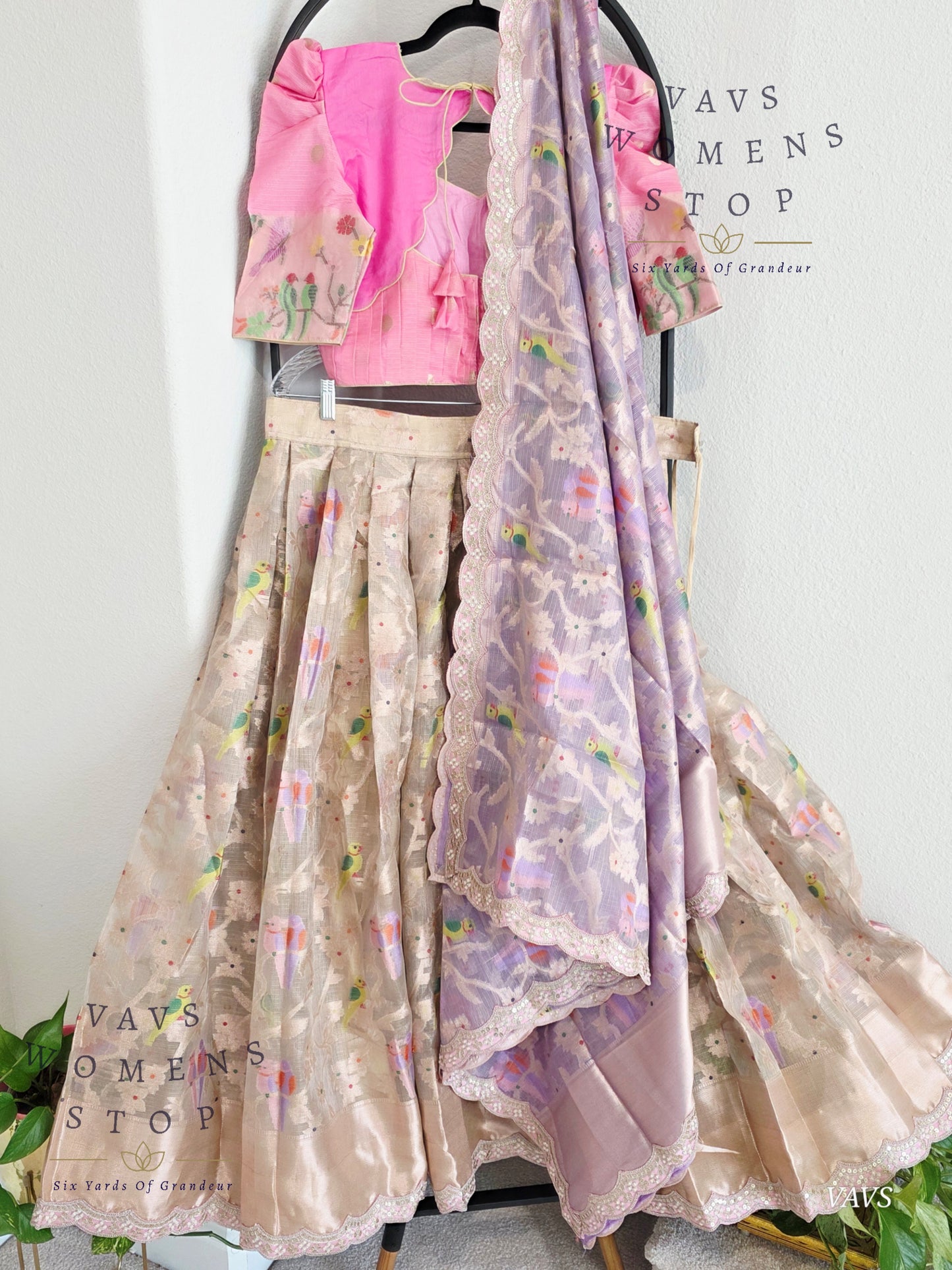 Designer Kota Silk Lehenga Set with Dupatta