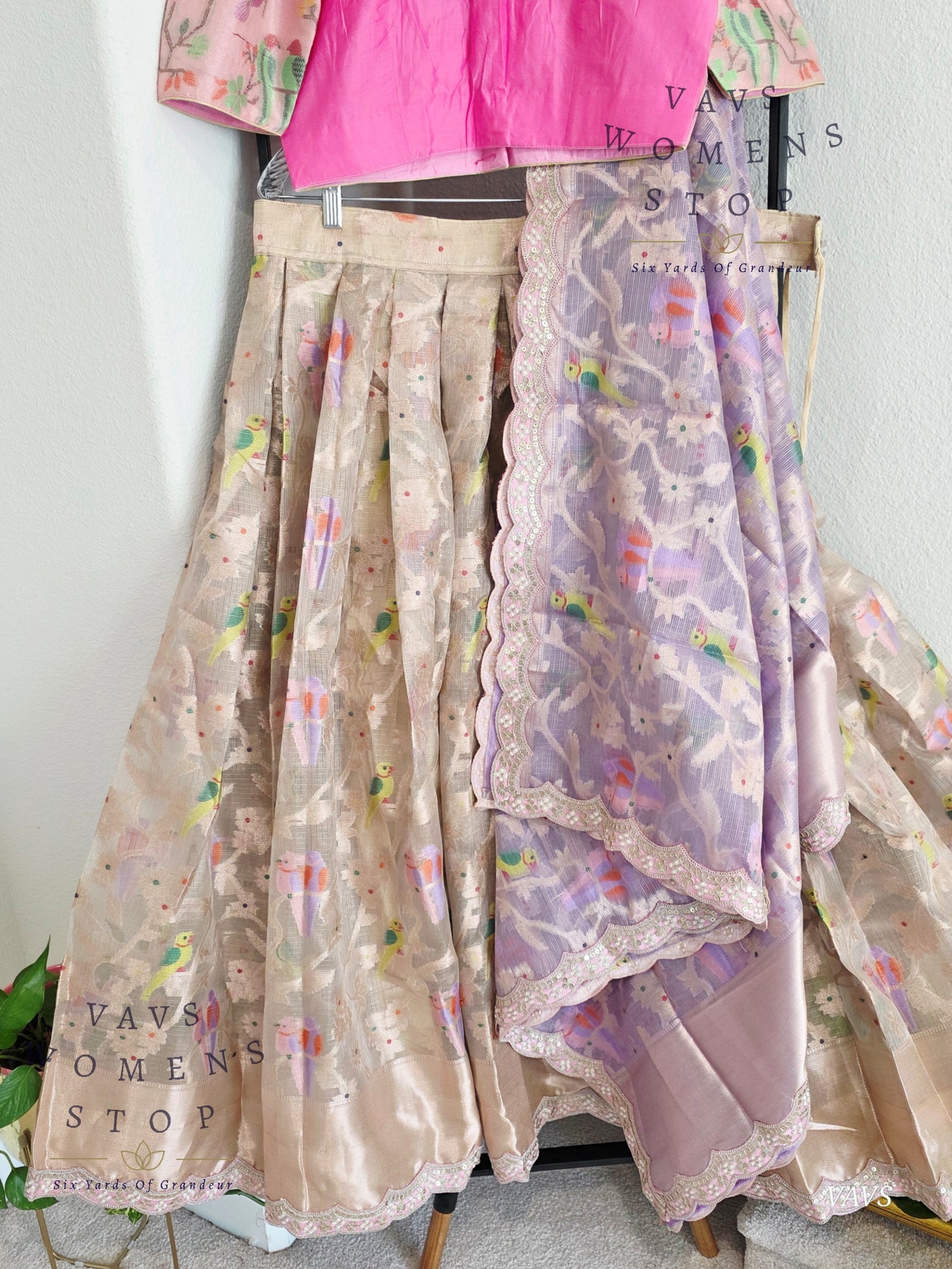Designer Kota Silk Lehenga Set with Dupatta