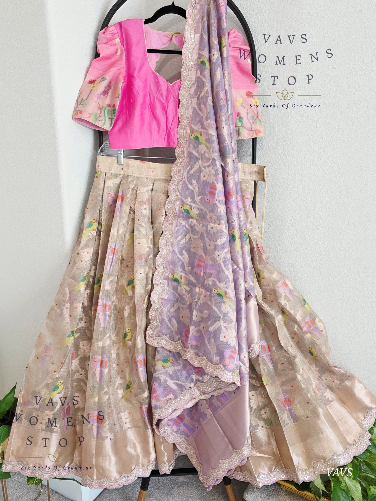 Designer Kota Silk Lehenga Set with Dupatta