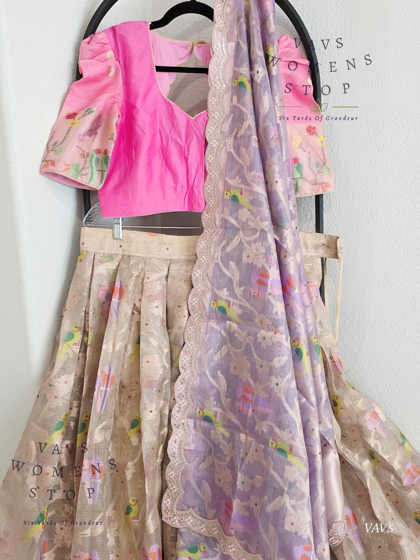 Designer Kota Silk Lehenga Set with Dupatta
