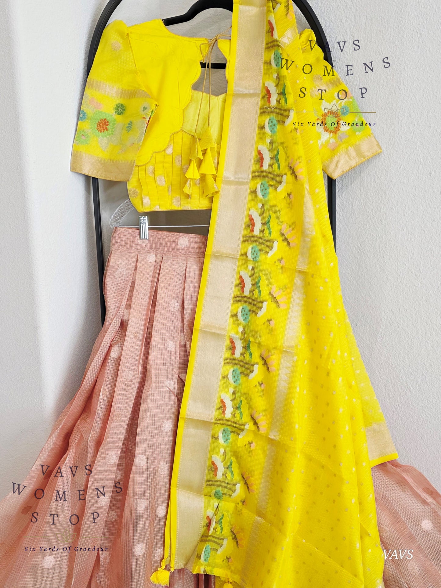 Designer Kota Silk Lehenga Set with Dupatta