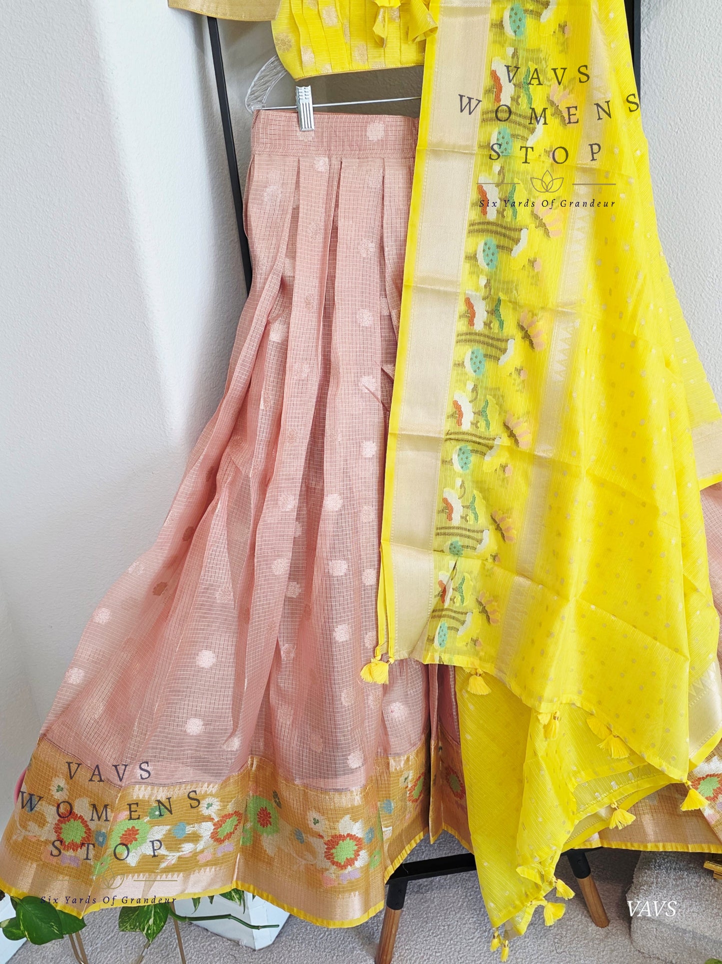 Designer Kota Silk Lehenga Set with Dupatta