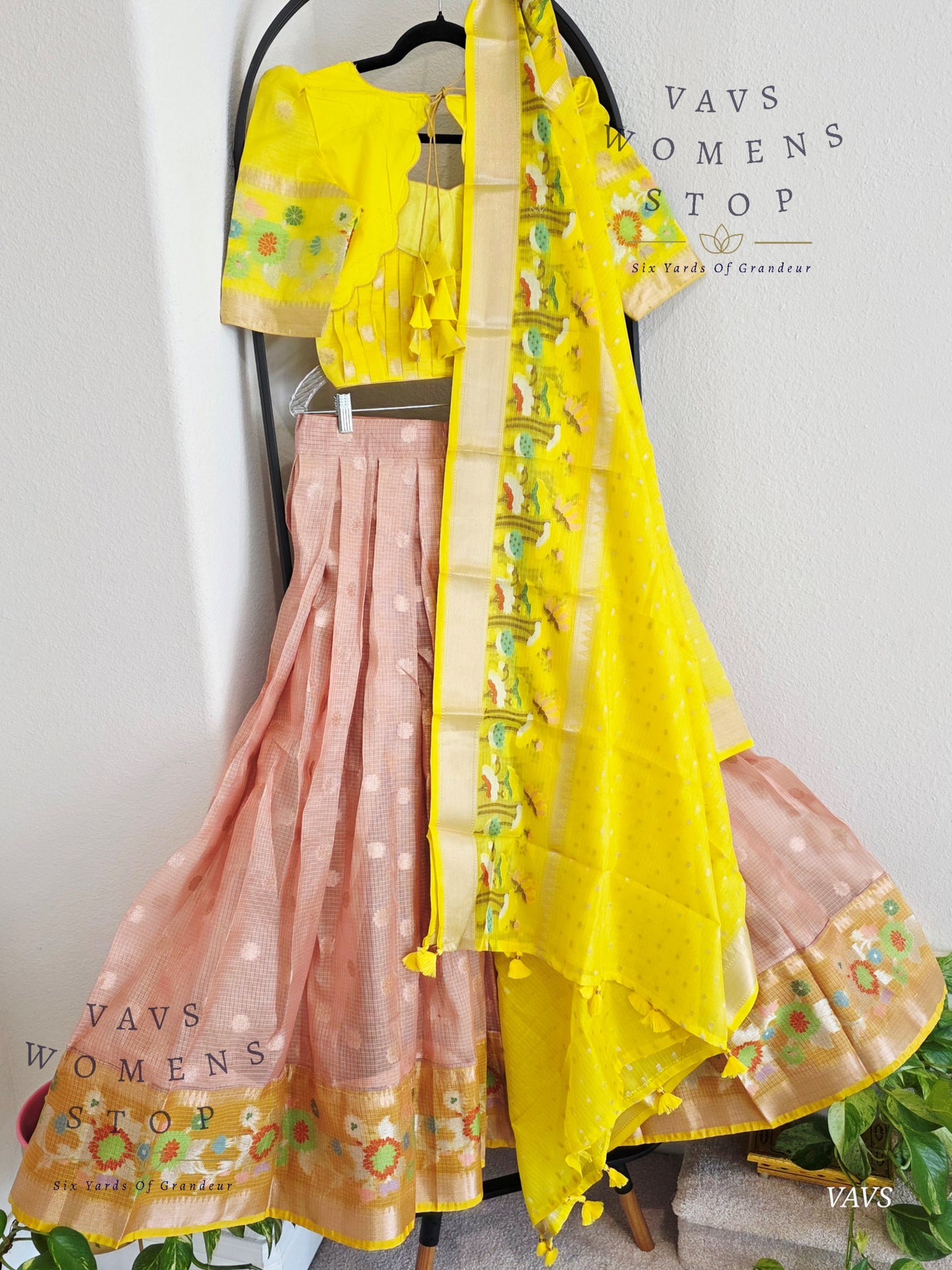 Designer Kota Silk Lehenga Set with Dupatta