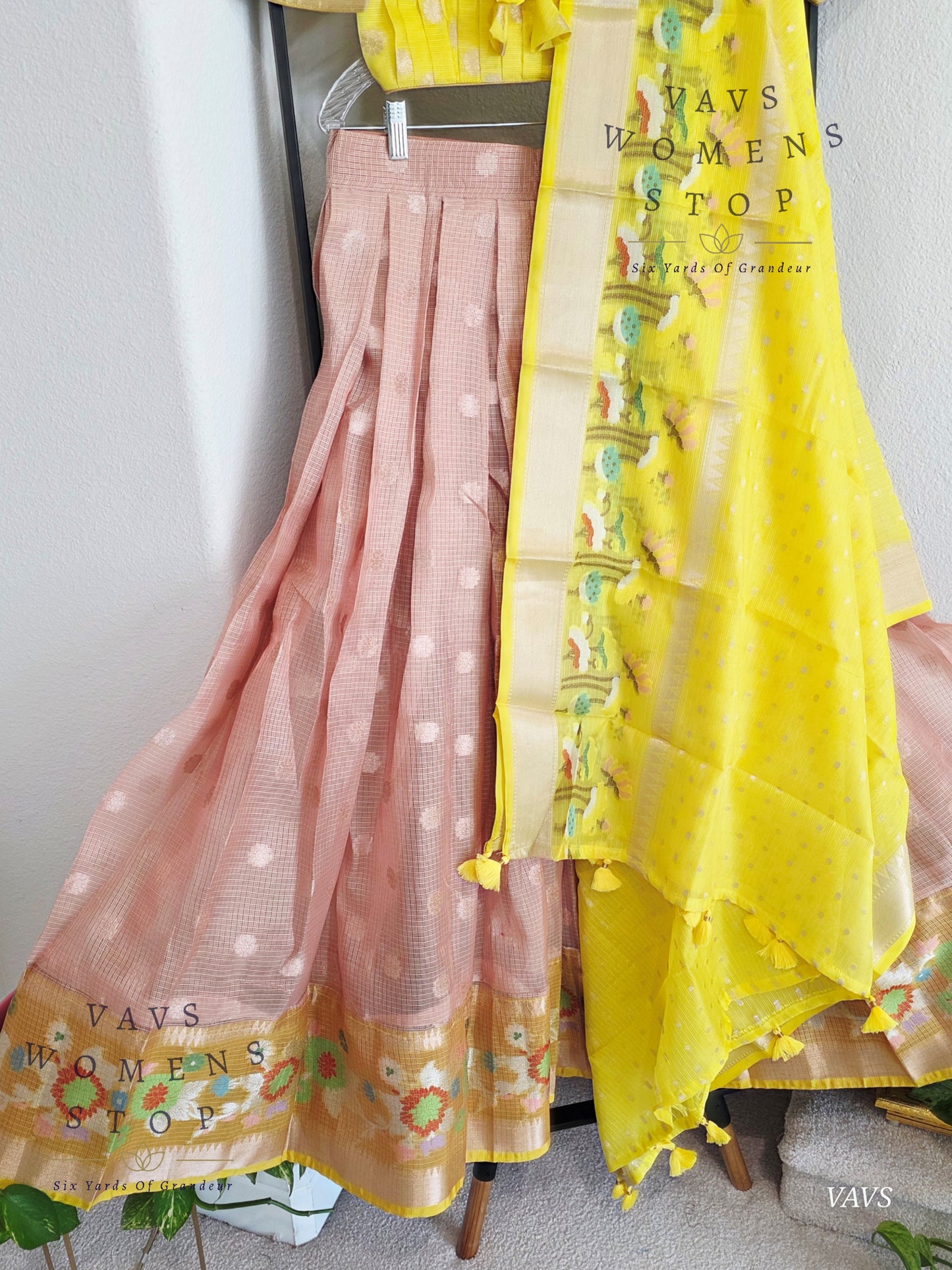 Designer Kota Silk Lehenga Set with Dupatta