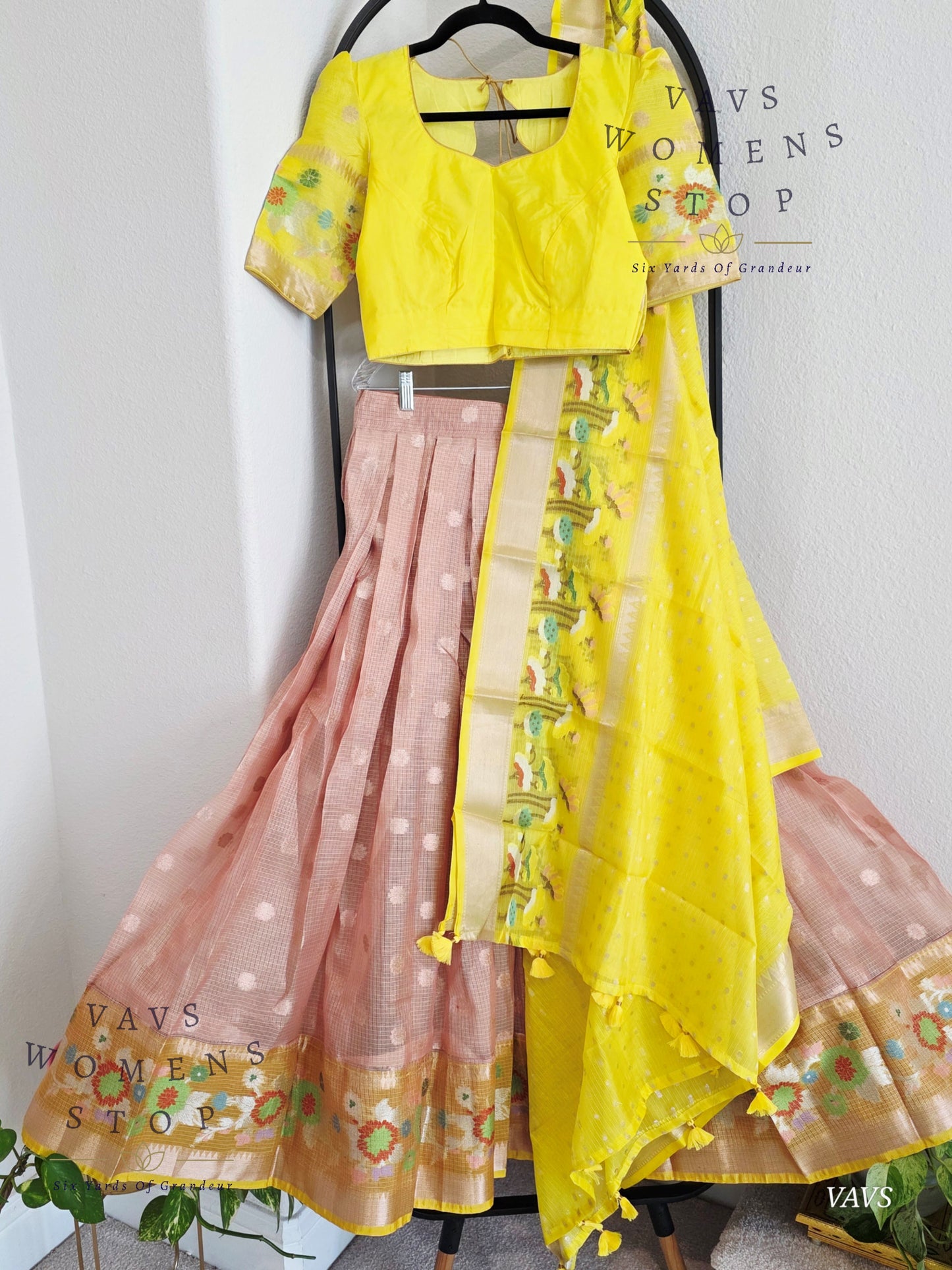 Designer Kota Silk Lehenga Set with Dupatta