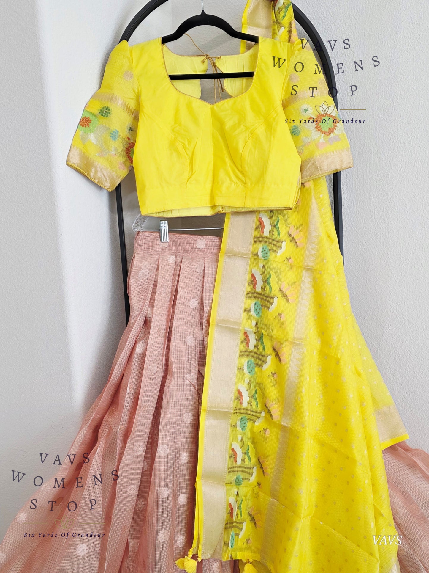Designer Kota Silk Lehenga Set with Dupatta