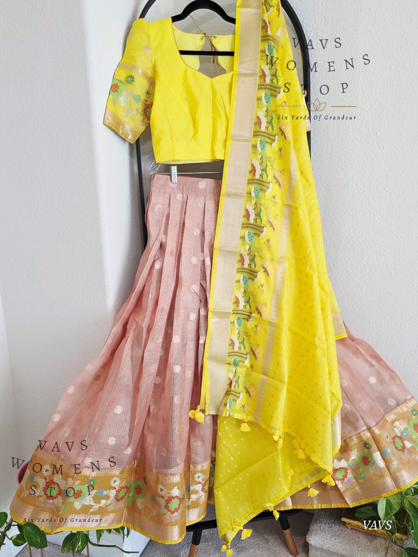 Designer Kota Silk Lehenga Set with Dupatta