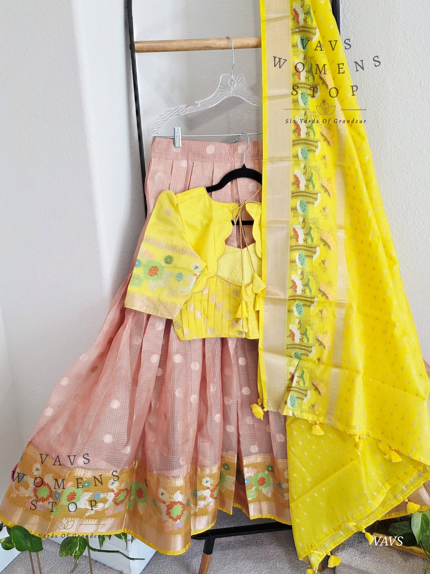 Designer Kota Silk Lehenga Set with Dupatta