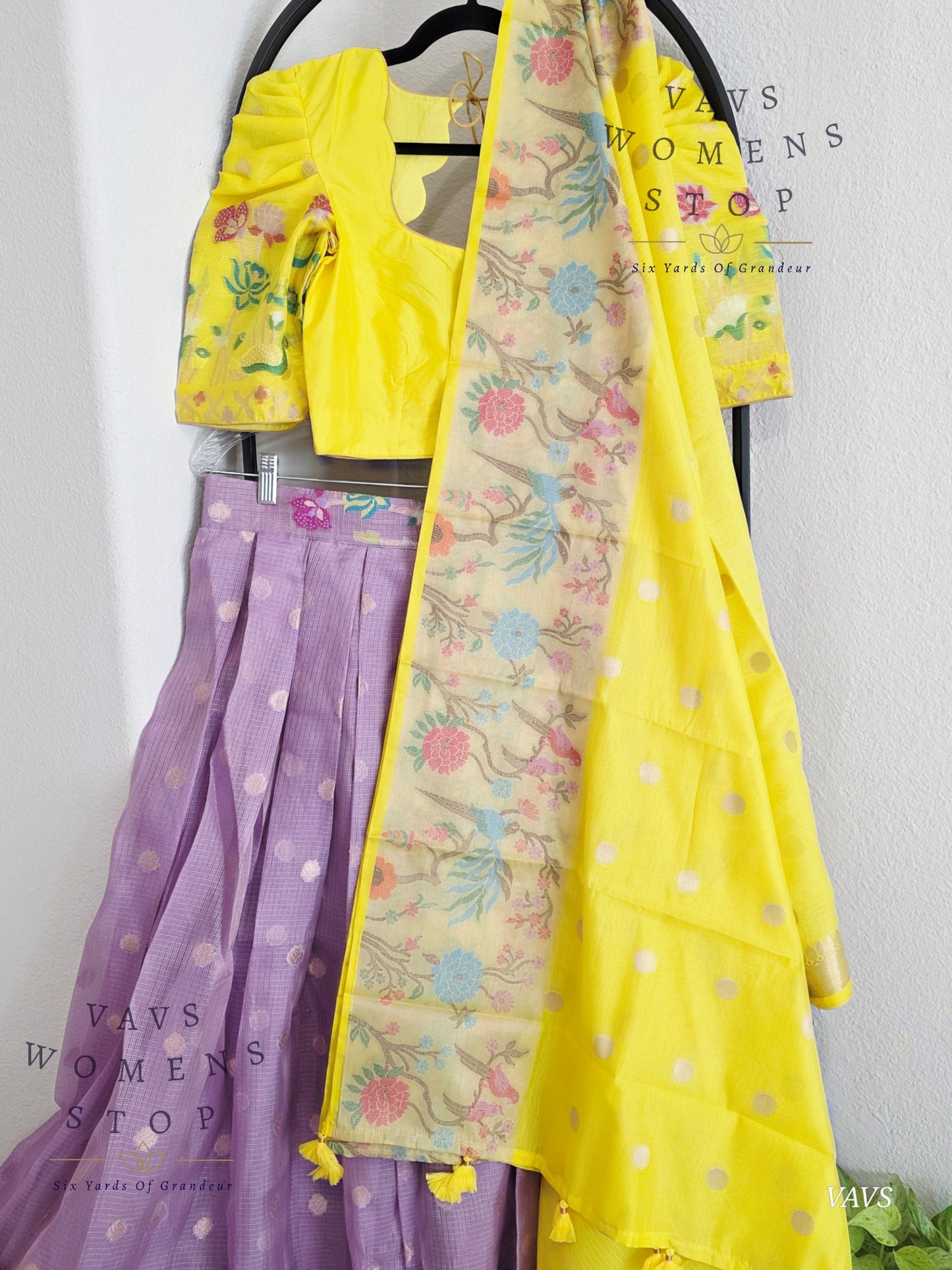 Designer Kota Silk Lehenga Set with Dupatta