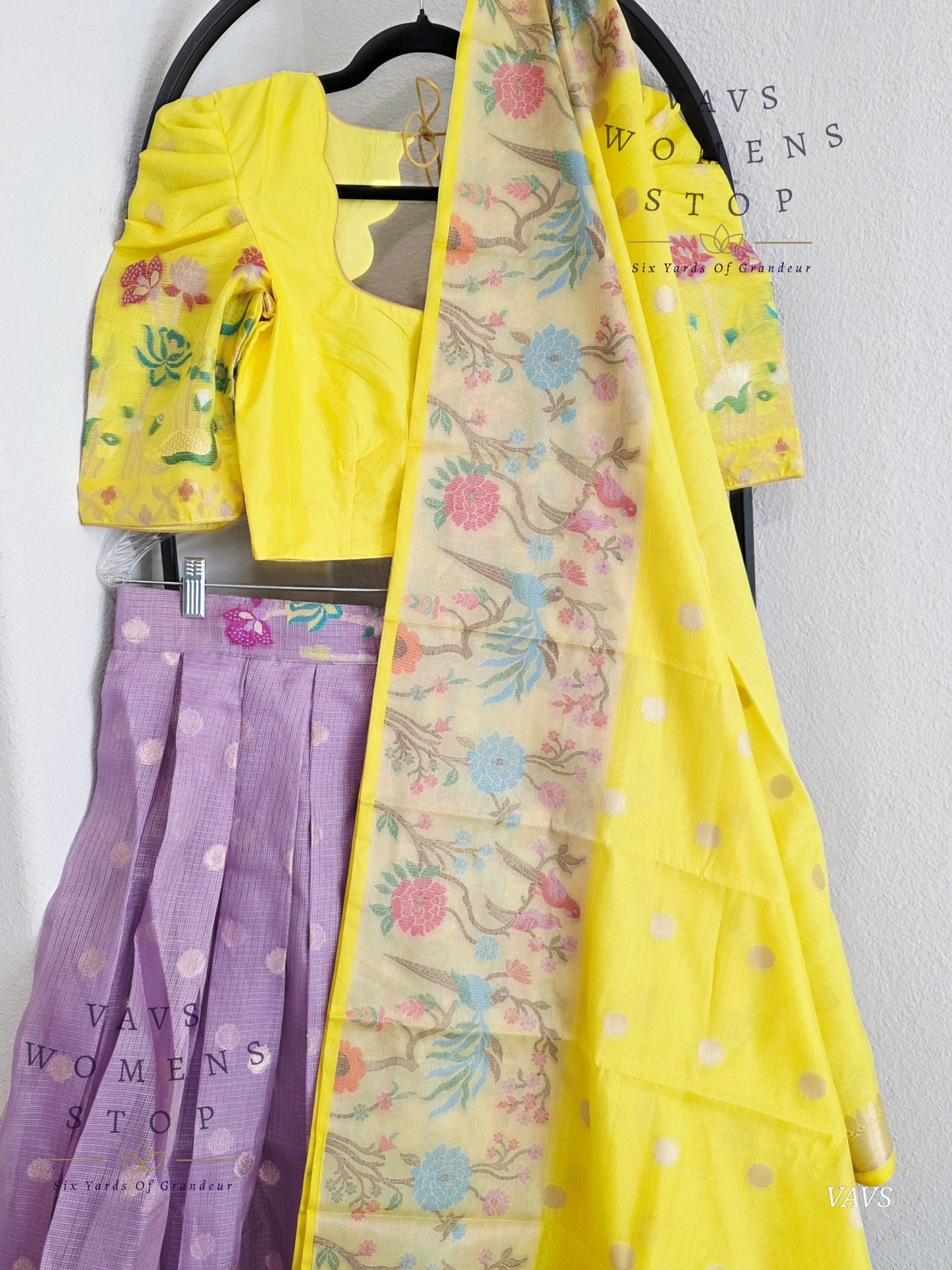 Designer Kota Silk Lehenga Set with Dupatta