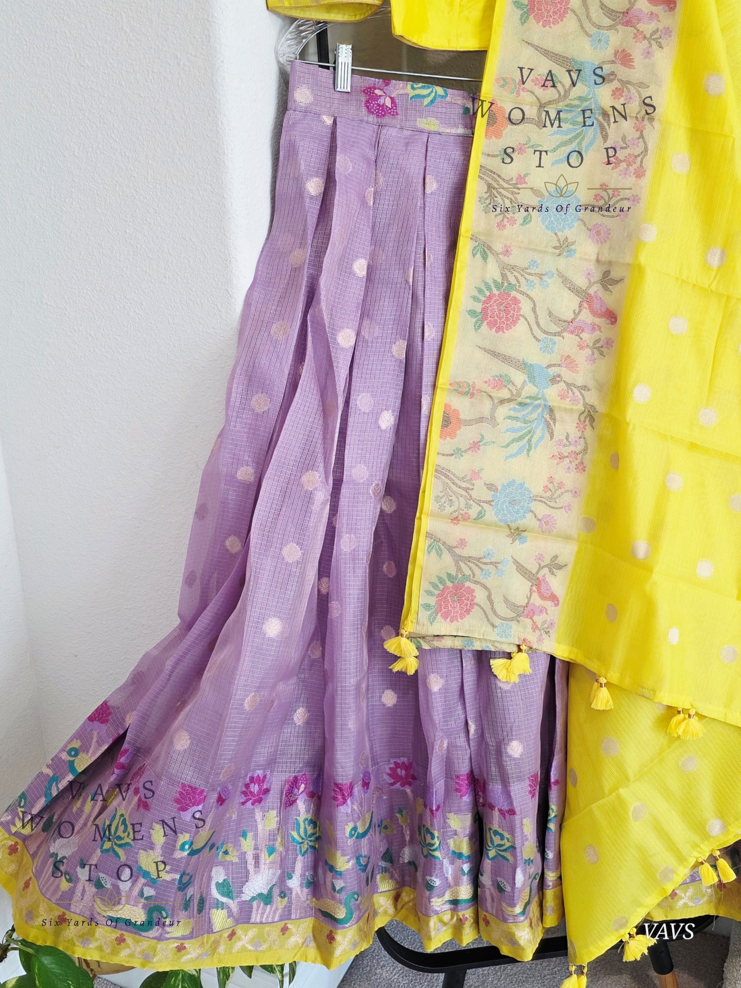 Designer Kota Silk Lehenga Set with Dupatta