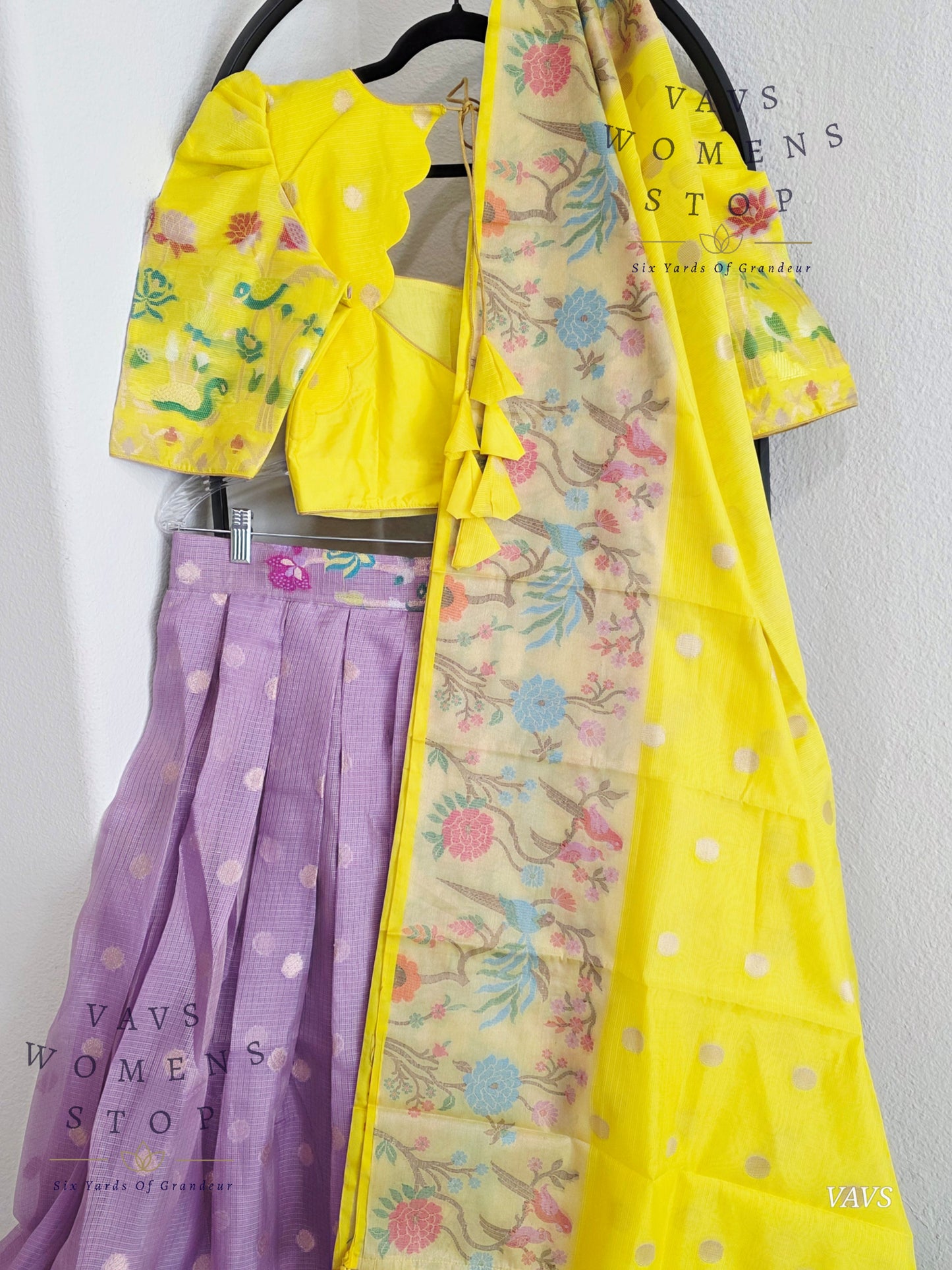 Designer Kota Silk Lehenga Set with Dupatta