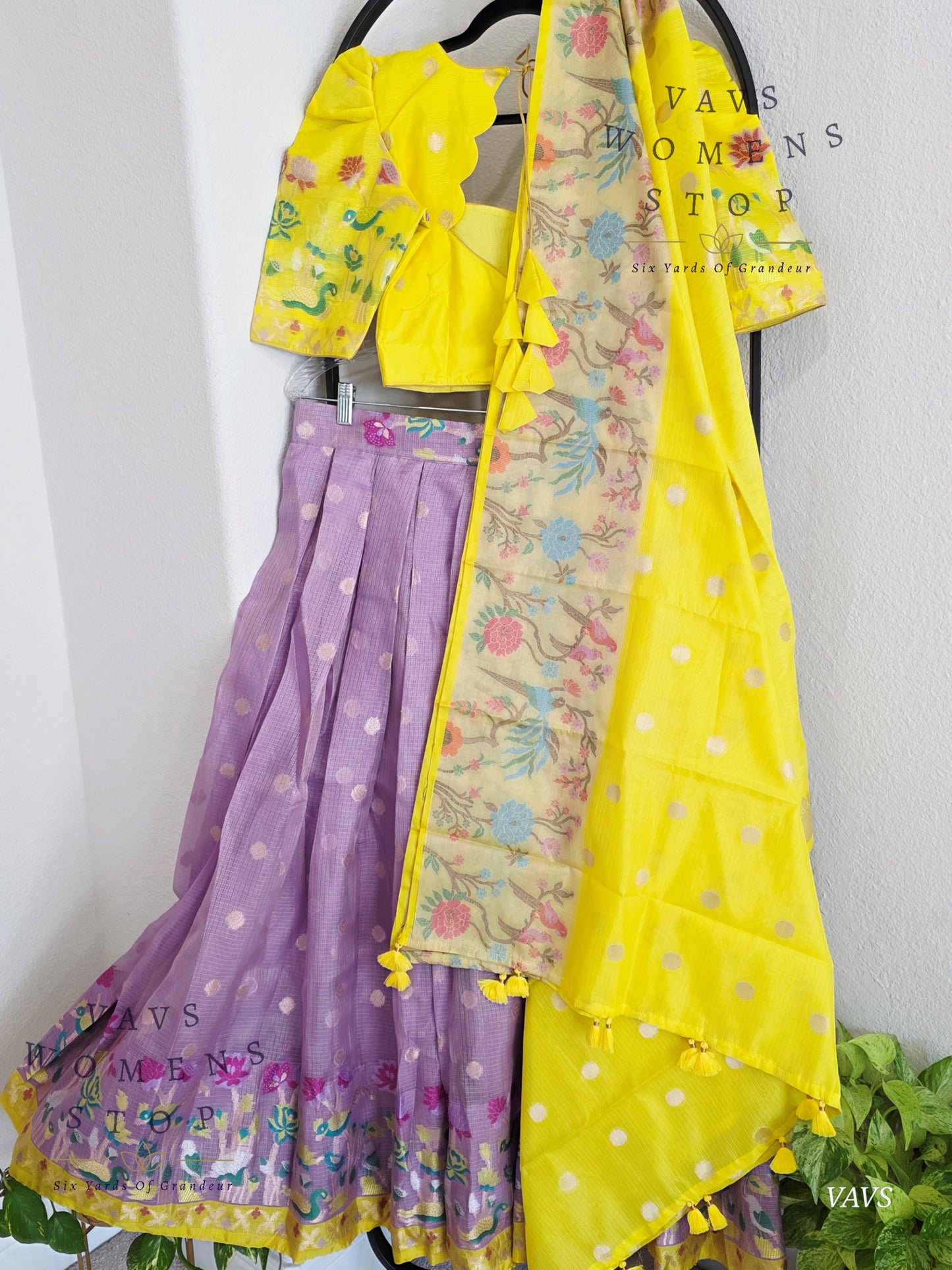 Designer Kota Silk Lehenga Set with Dupatta