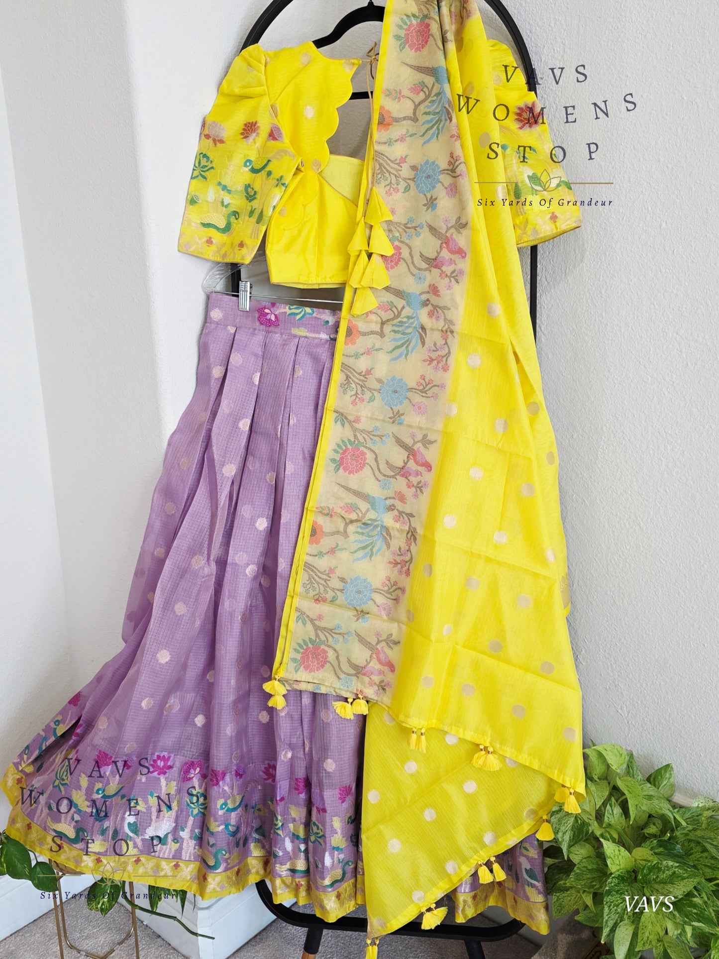 Designer Kota Silk Lehenga Set with Dupatta