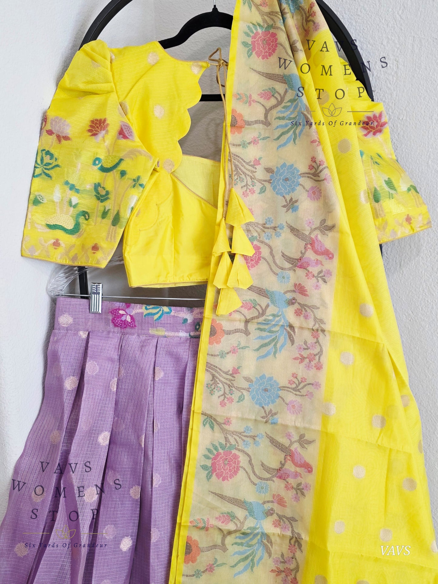 Designer Kota Silk Lehenga Set with Dupatta