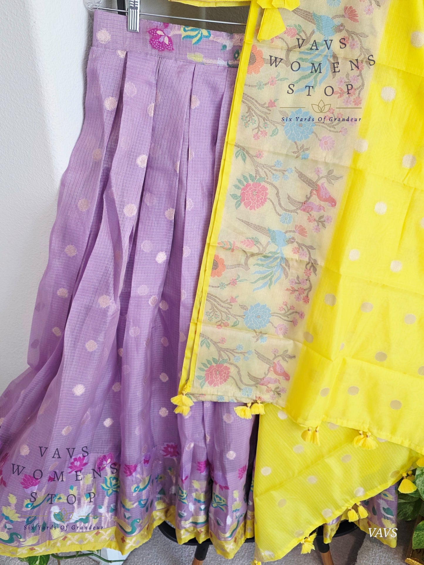 Designer Kota Silk Lehenga Set with Dupatta