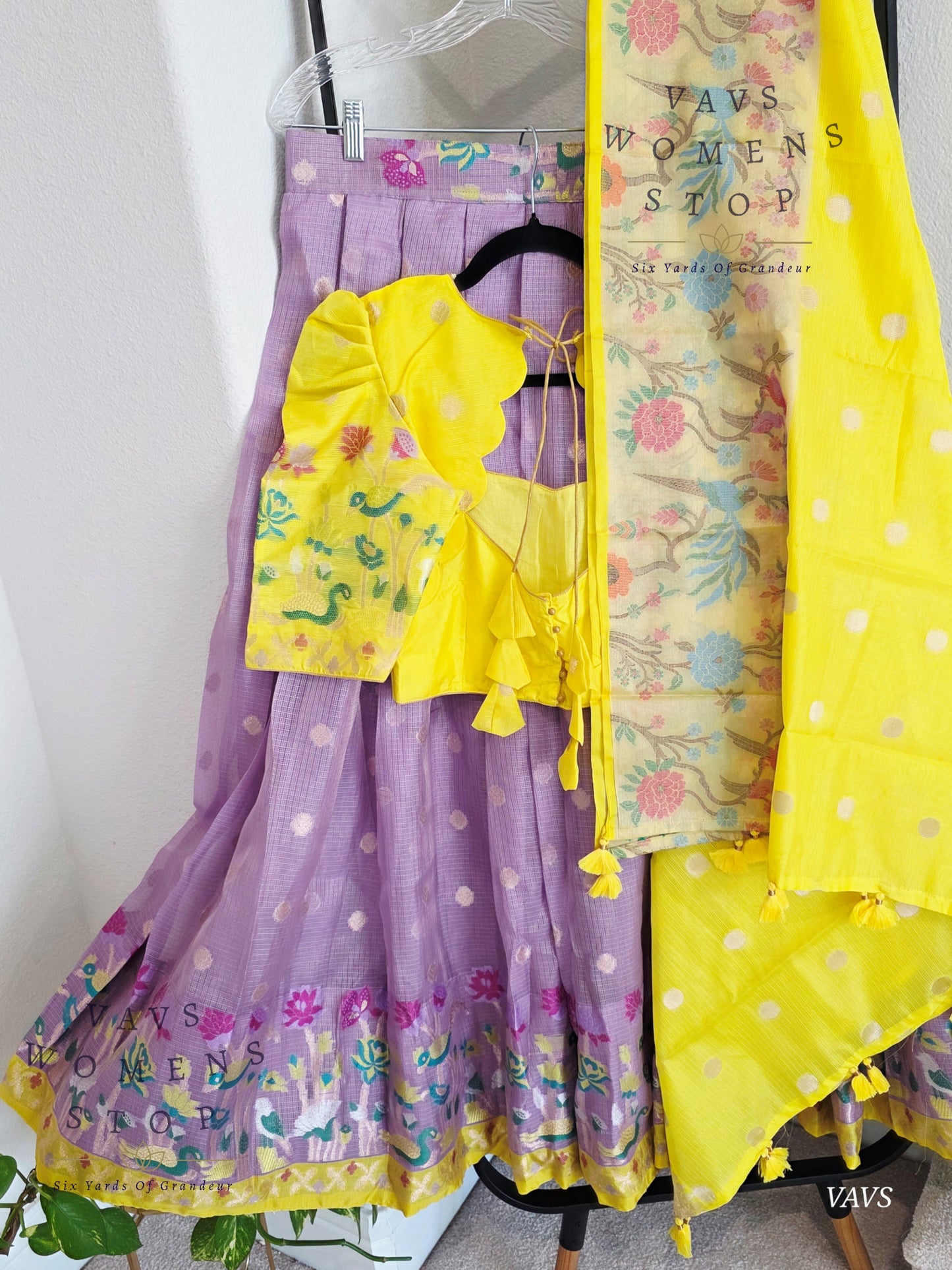 Designer Kota Silk Lehenga Set with Dupatta