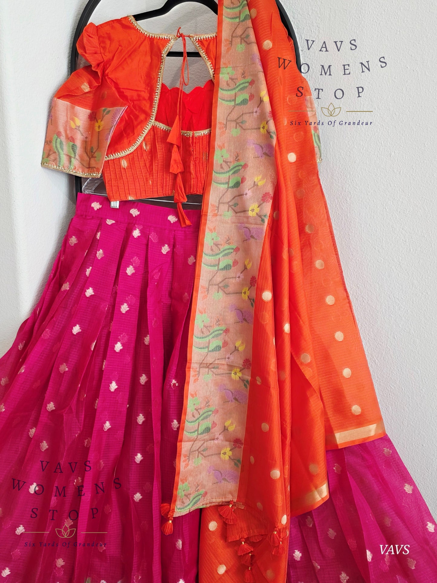 Designer Kota Silk Lehenga Set with Dupatta
