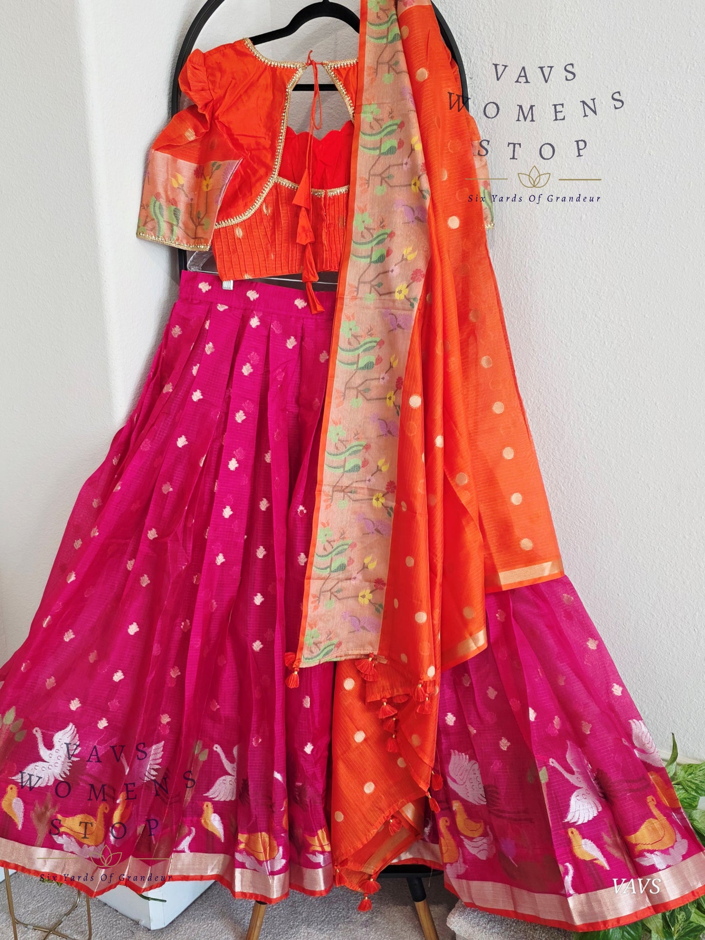 Designer Kota Silk Lehenga Set with Dupatta