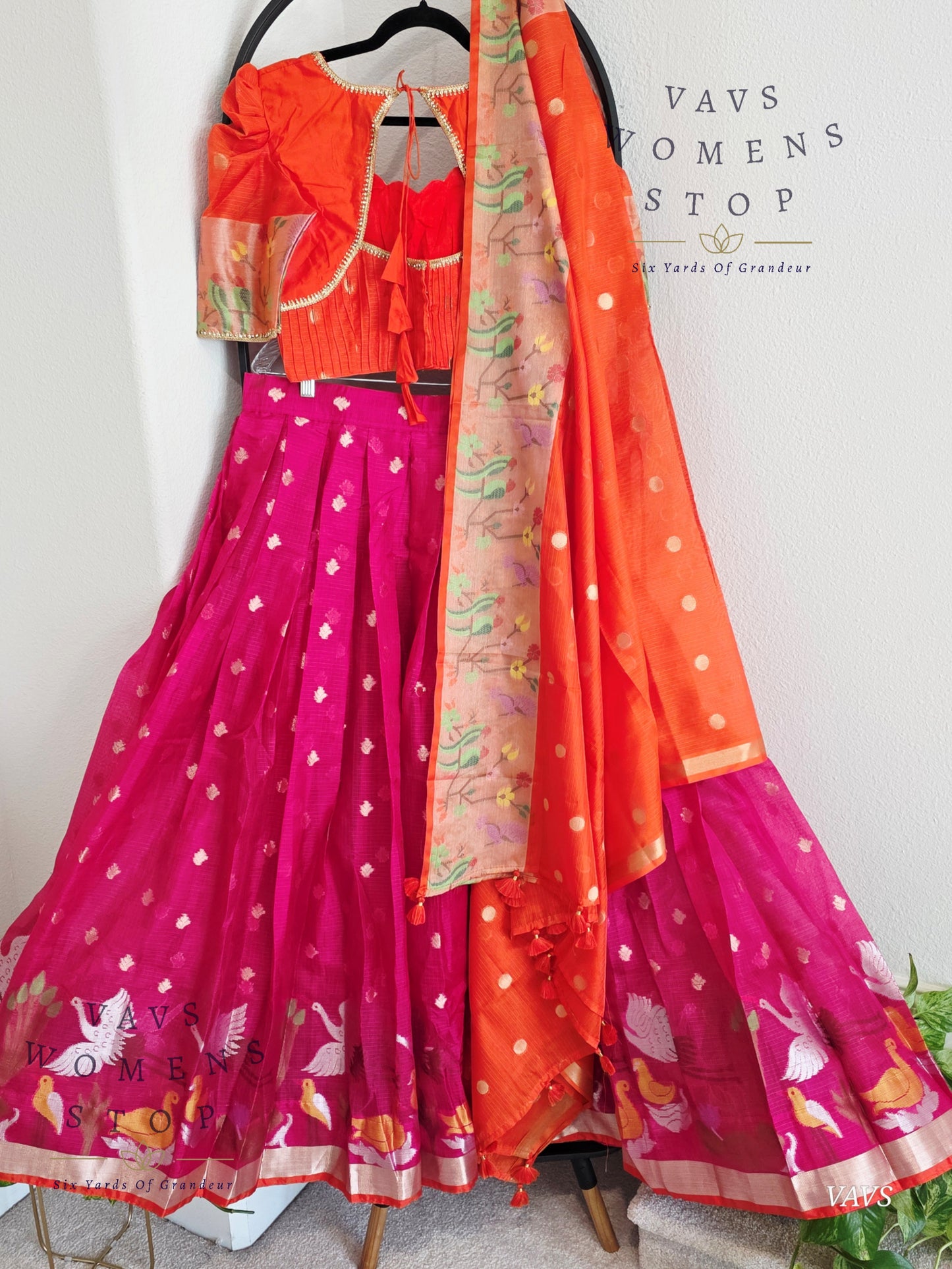 Designer Kota Silk Lehenga Set with Dupatta