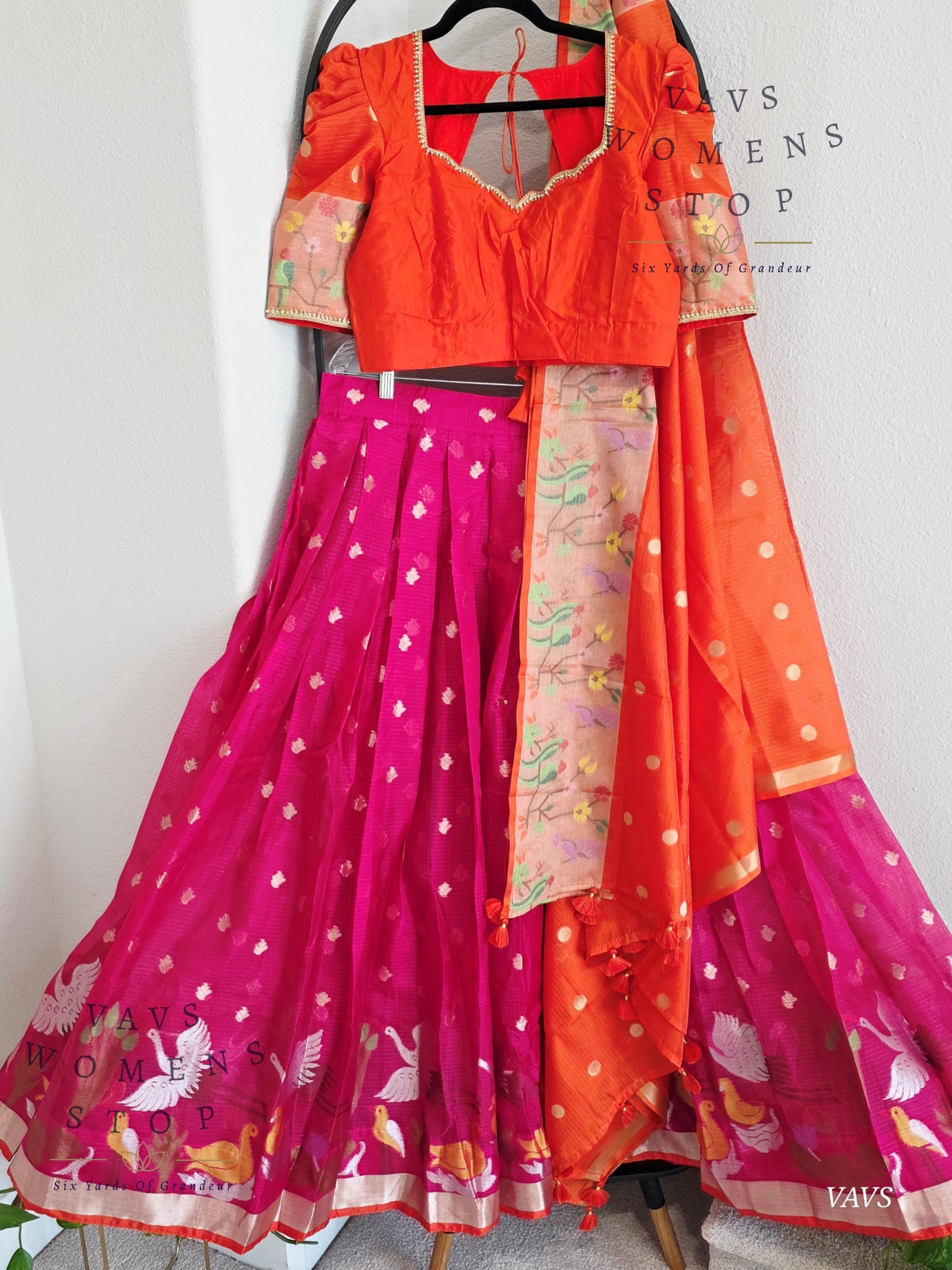 Designer Kota Silk Lehenga Set with Dupatta