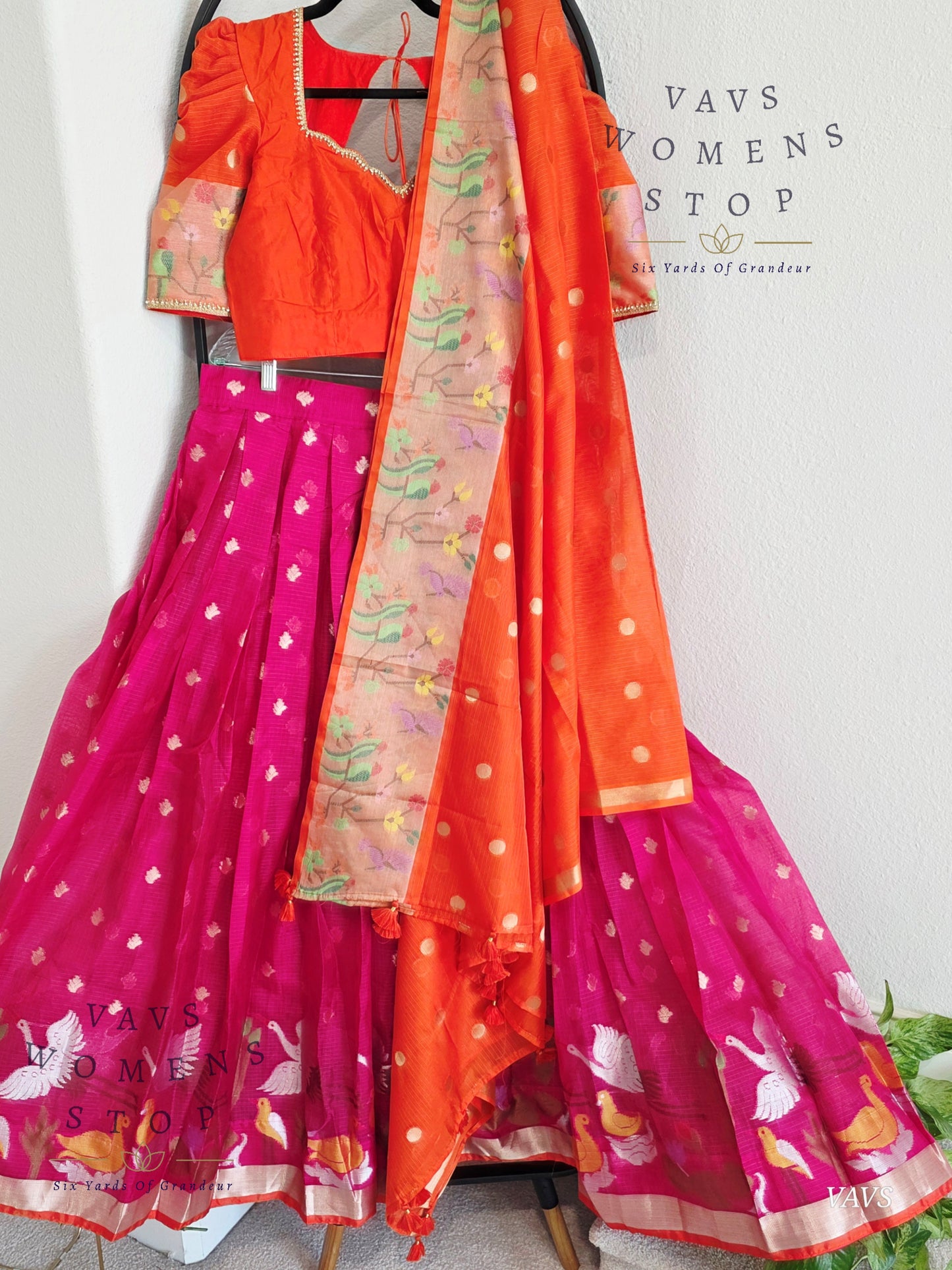 Designer Kota Silk Lehenga Set with Dupatta
