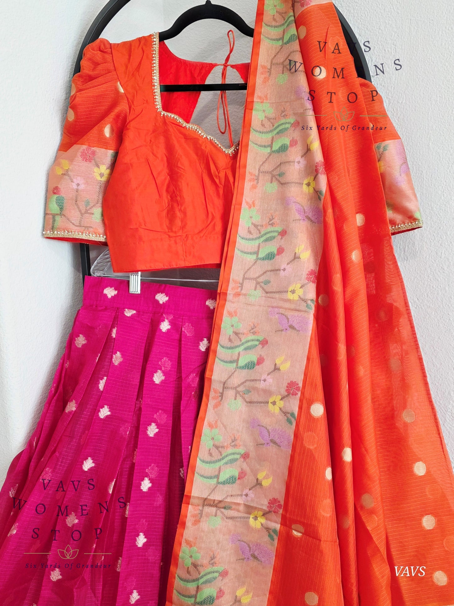 Designer Kota Silk Lehenga Set with Dupatta