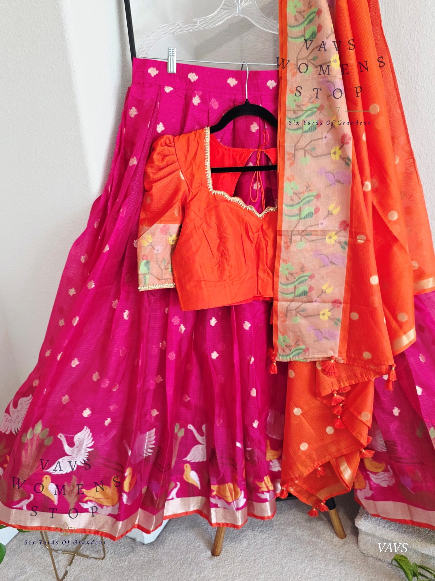Designer Kota Silk Lehenga Set with Dupatta
