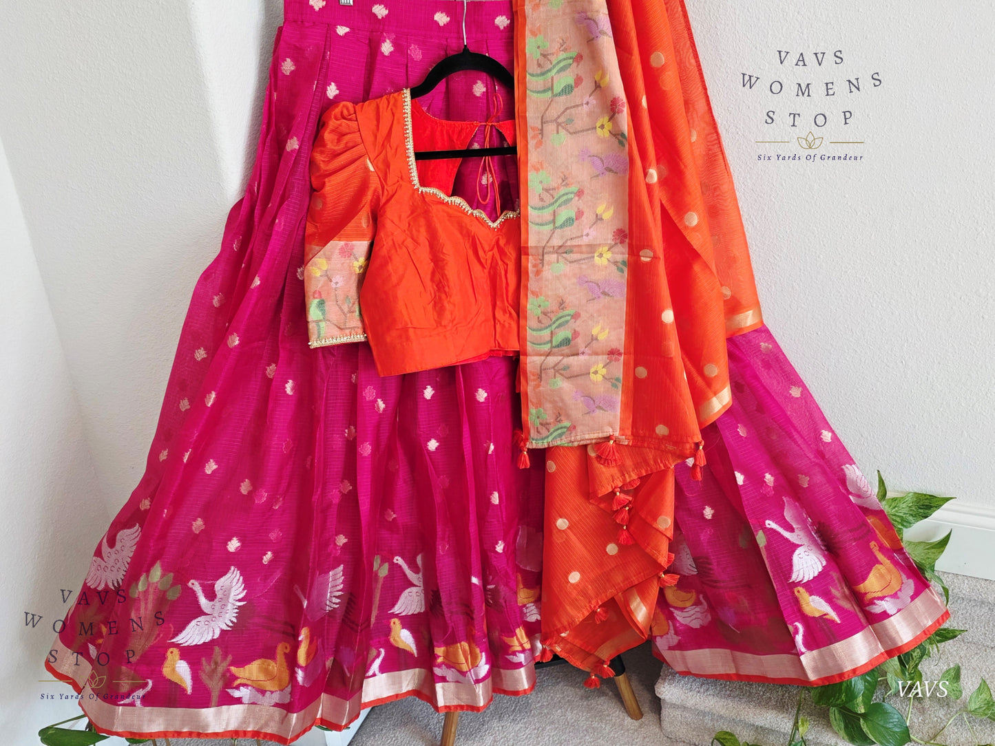 Designer Kota Silk Lehenga Set with Dupatta