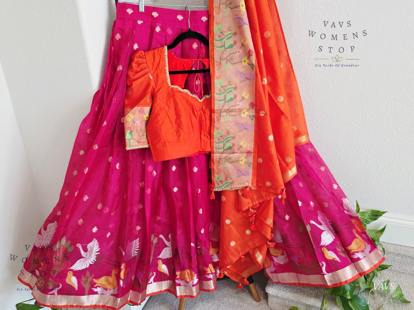 Designer Kota Silk Lehenga Set with Dupatta