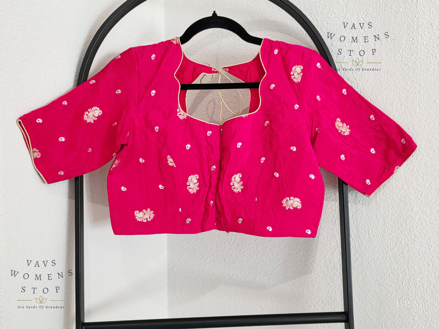 Pink Shade Munga Crepe Silk Stitched Blouse