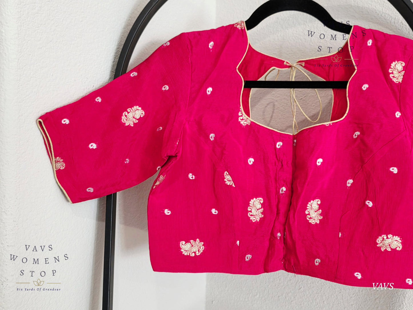 Pink Shade Munga Crepe Silk Stitched Blouse