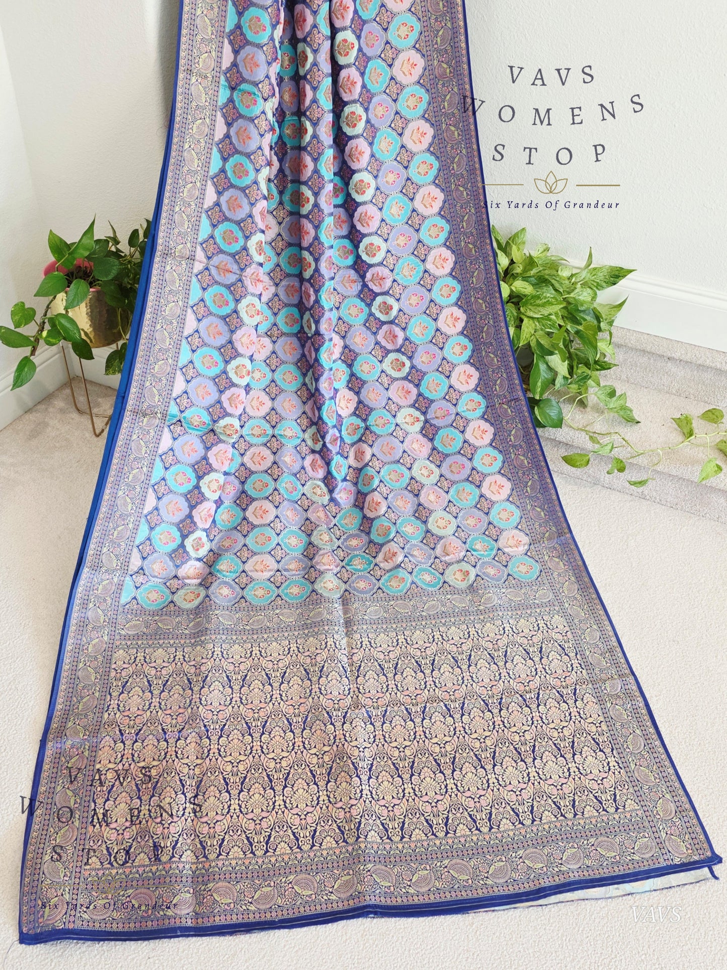 Premium Satin Banarasi Silk Saree | Contemporary Mashru Banarasi Crepe Silk | Stitched Blouse | Ready to Ship from Prosper, Texas