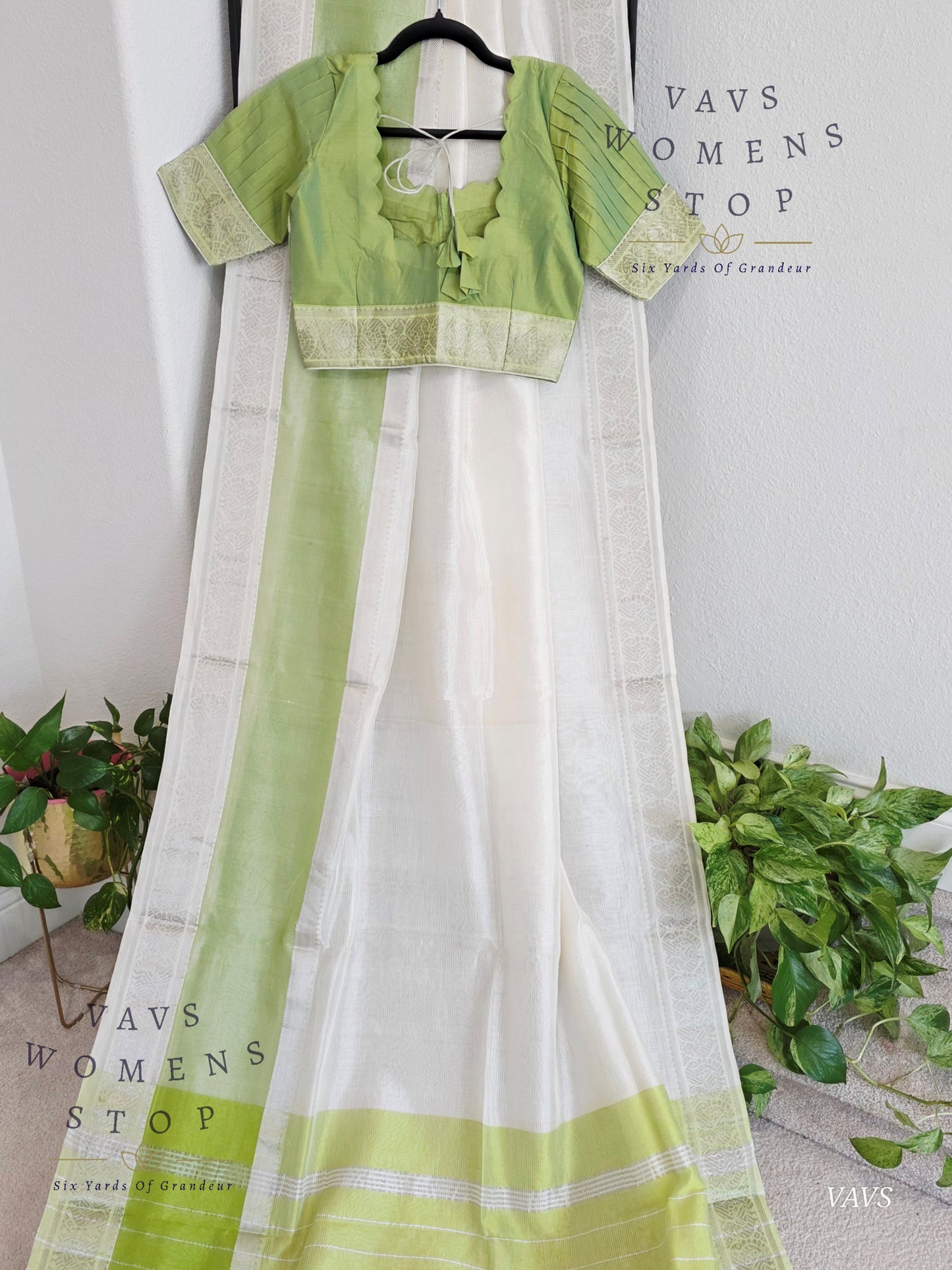 Trending Hit Nara Brahmani Inspired Mangalagiri Pattu Saree with Matching Blouse – Ready to Ship from USA