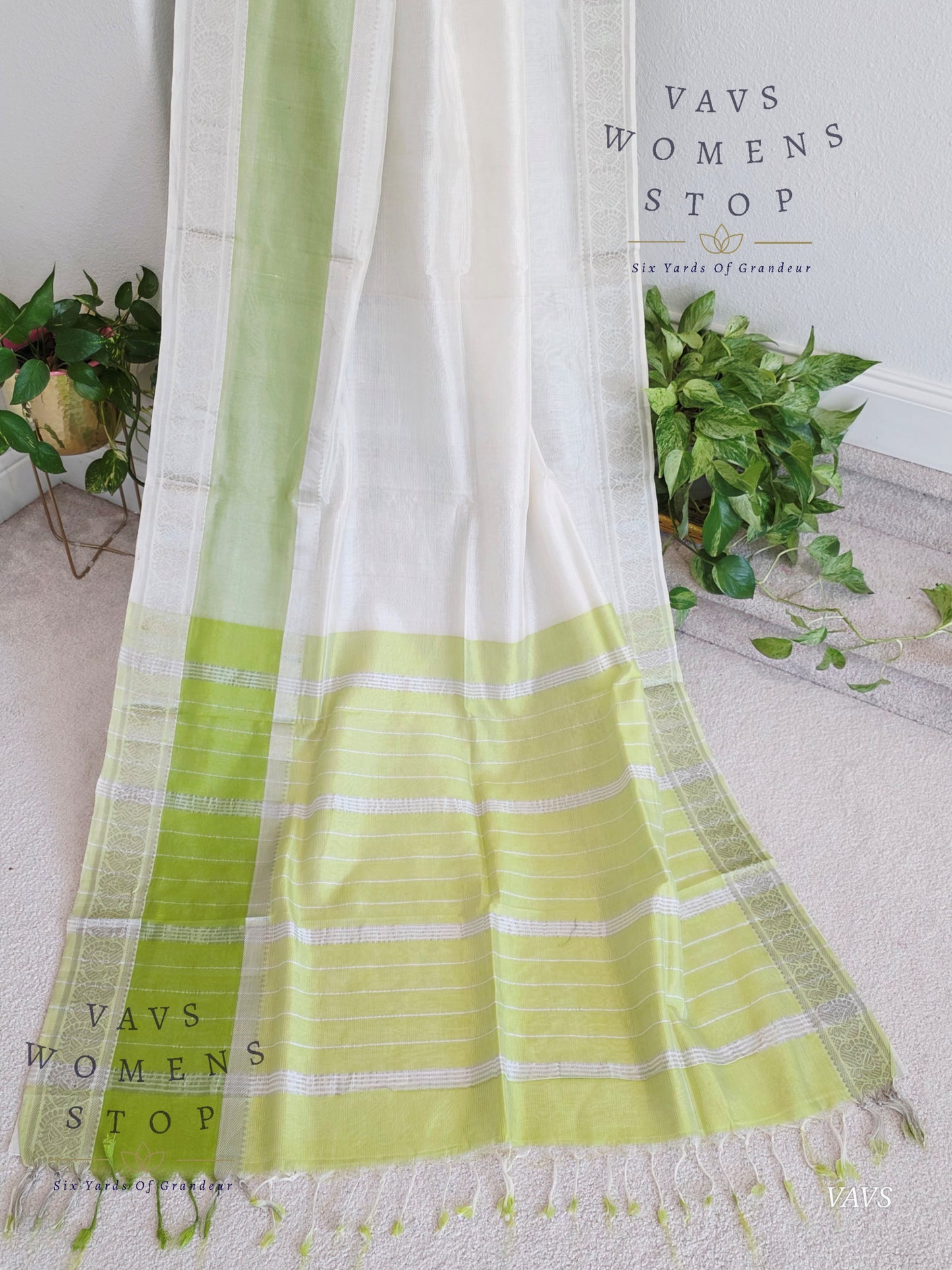 Trending Hit Nara Brahmani Inspired Mangalagiri Pattu Saree with Matching Blouse – Ready to Ship from USA