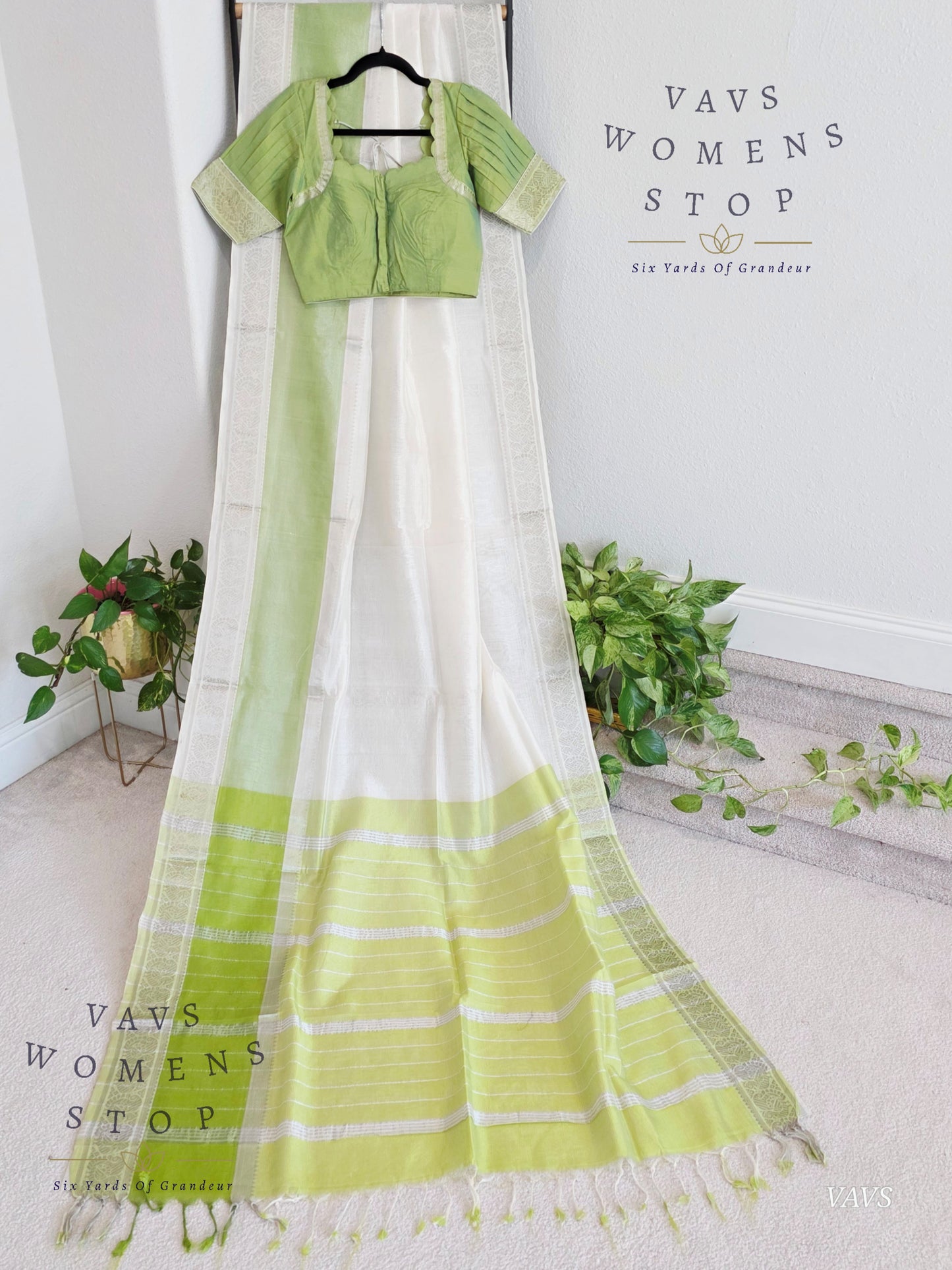 Trending Hit Nara Brahmani Inspired Mangalagiri Pattu Saree with Matching Blouse – Ready to Ship from USA