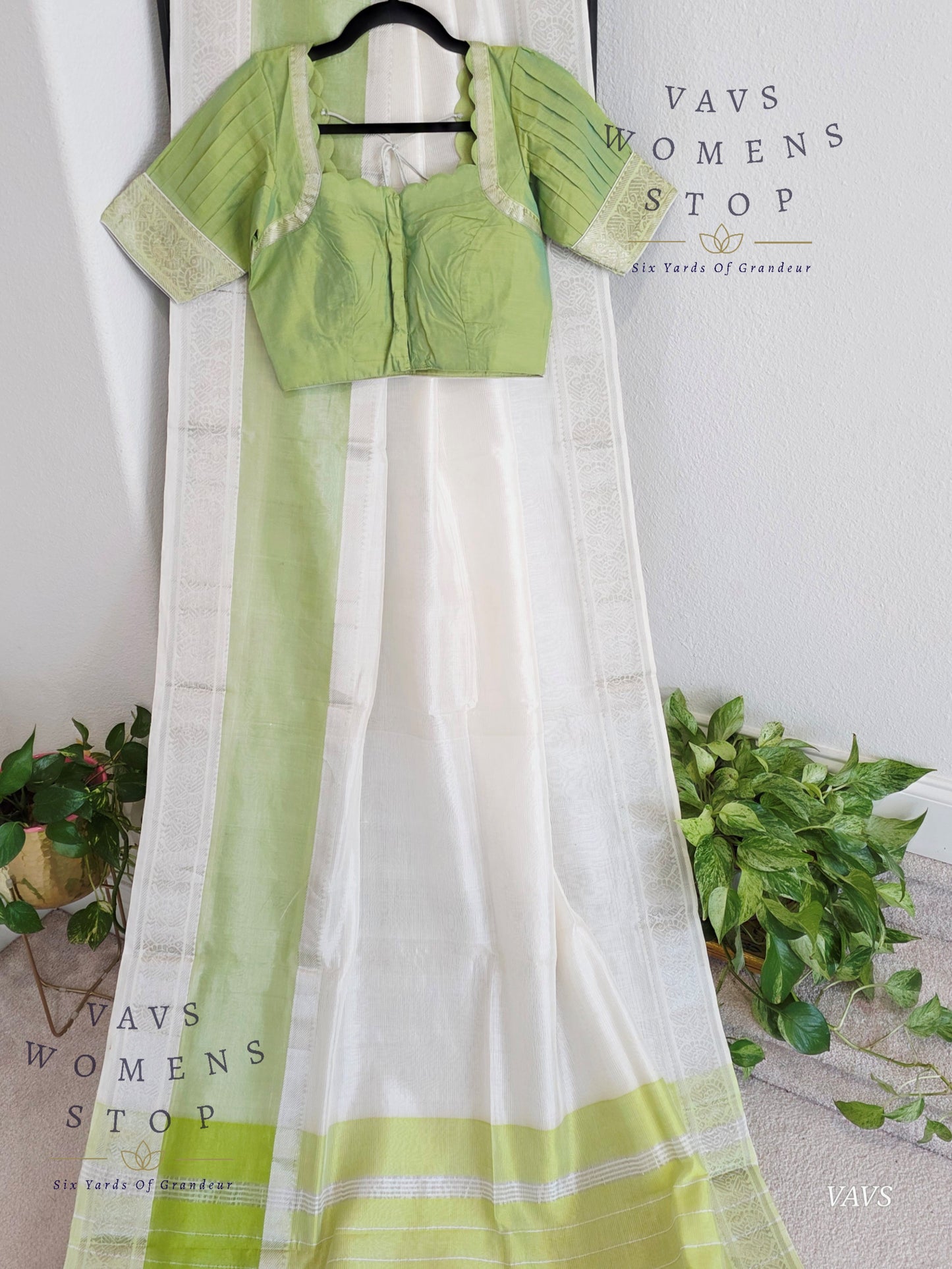 Trending Hit Nara Brahmani Inspired Mangalagiri Pattu Saree with Matching Blouse – Ready to Ship from USA