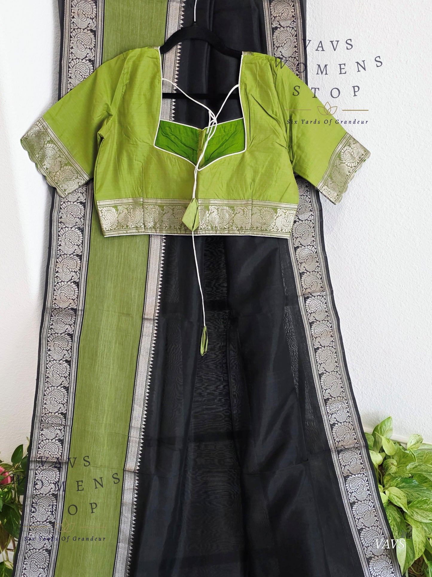 Trending Hit Nara Brahmani Inspired Mangalagiri Pattu Saree with Matching Blouse – Ready to Ship from USA
