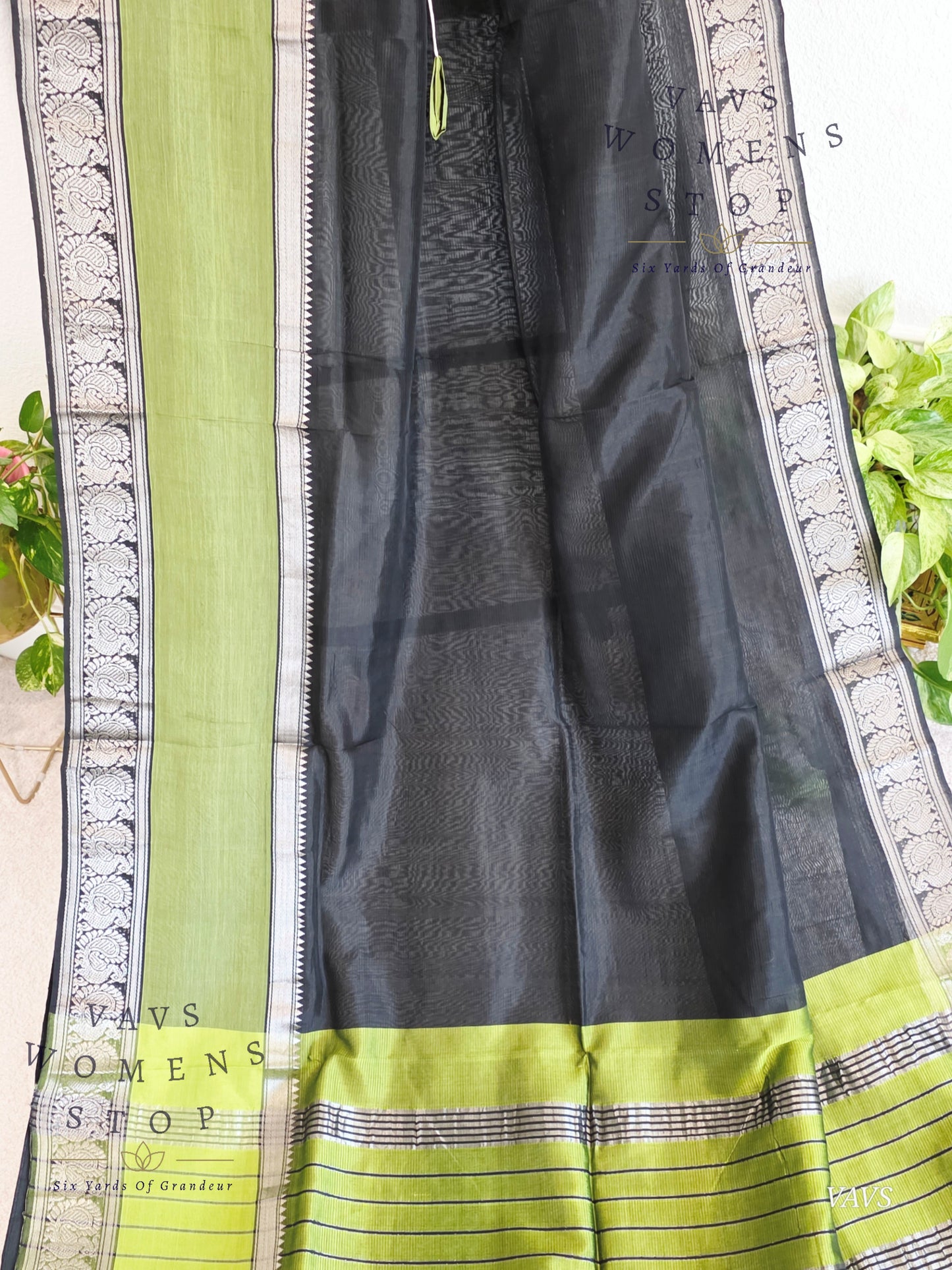 Trending Hit Nara Brahmani Inspired Mangalagiri Pattu Saree with Matching Blouse – Ready to Ship from USA