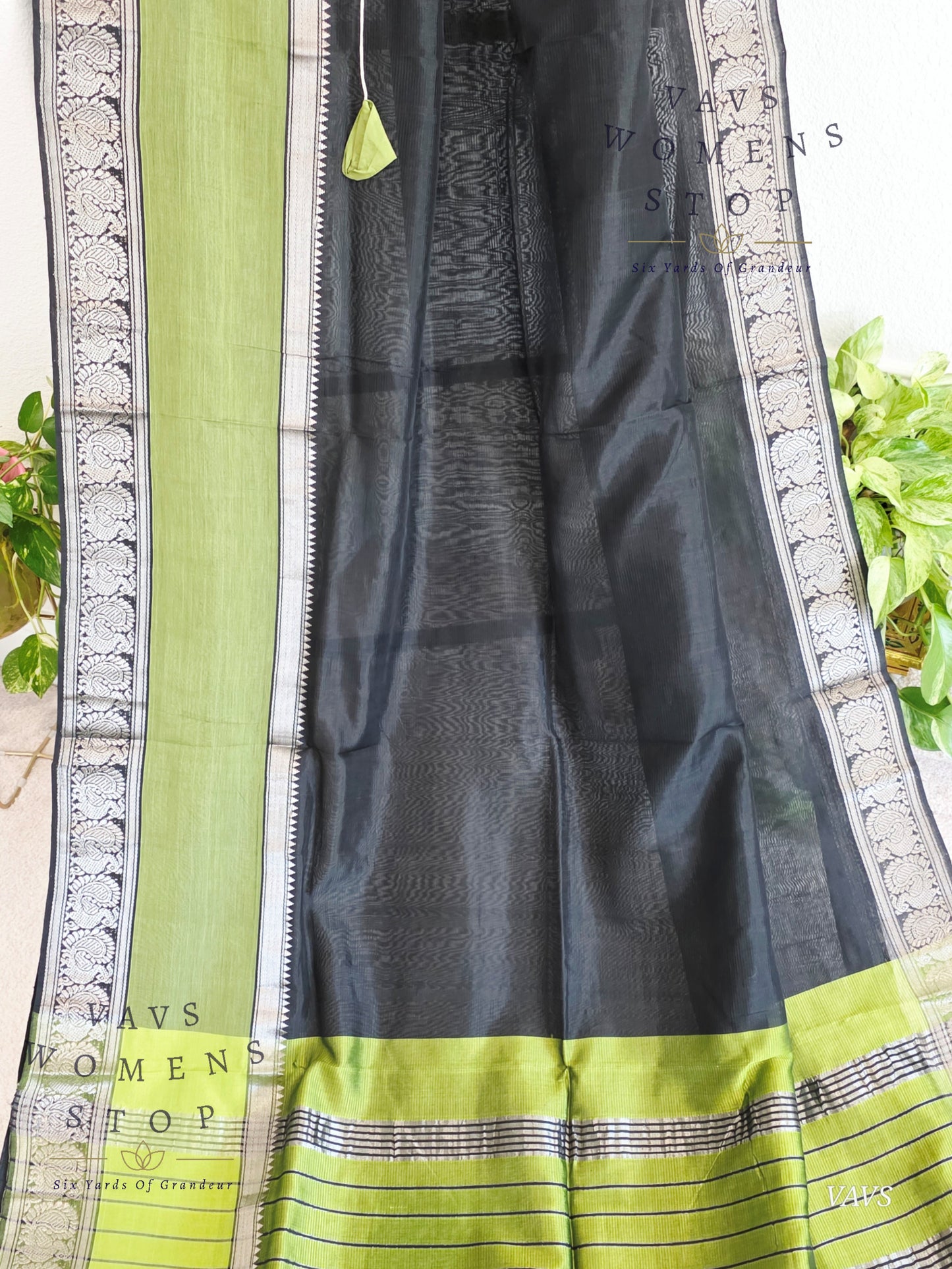Trending Hit Nara Brahmani Inspired Mangalagiri Pattu Saree with Matching Blouse – Ready to Ship from USA