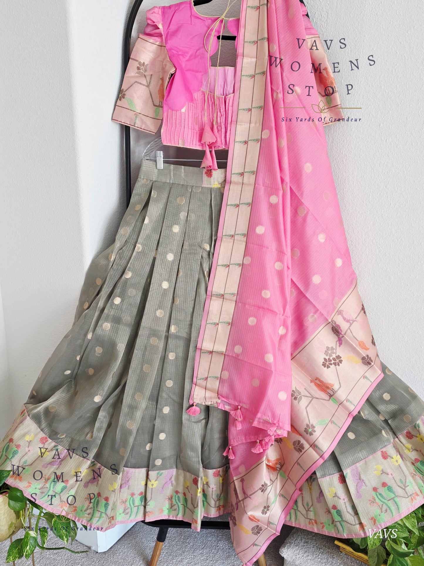 Designer Kota Silk Lehenga Set with Dupatta