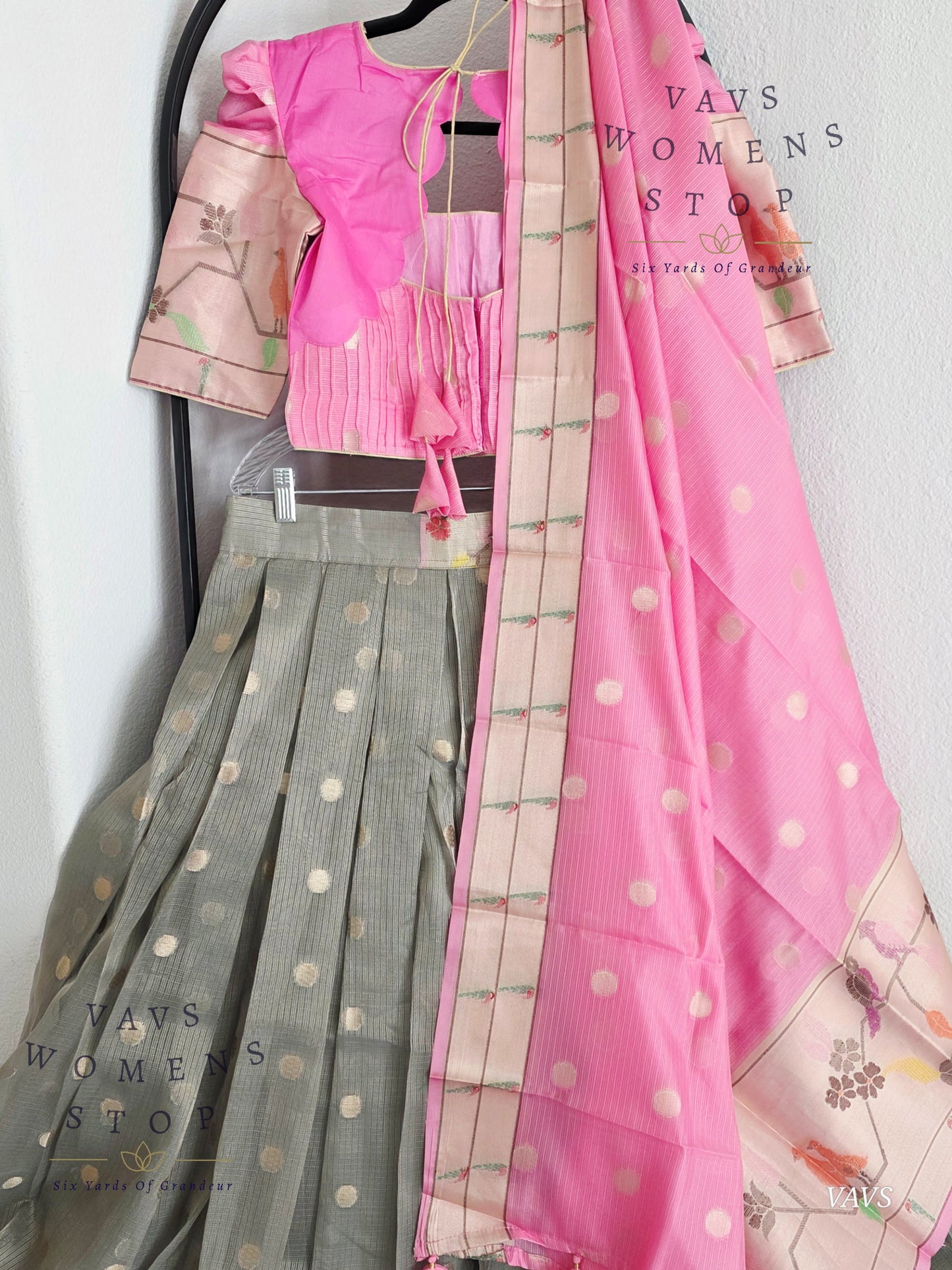 Designer Kota Silk Lehenga Set with Dupatta